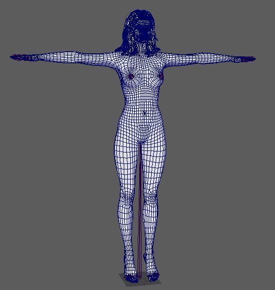 Cara Delevingne Character Low-poly 3D model_28