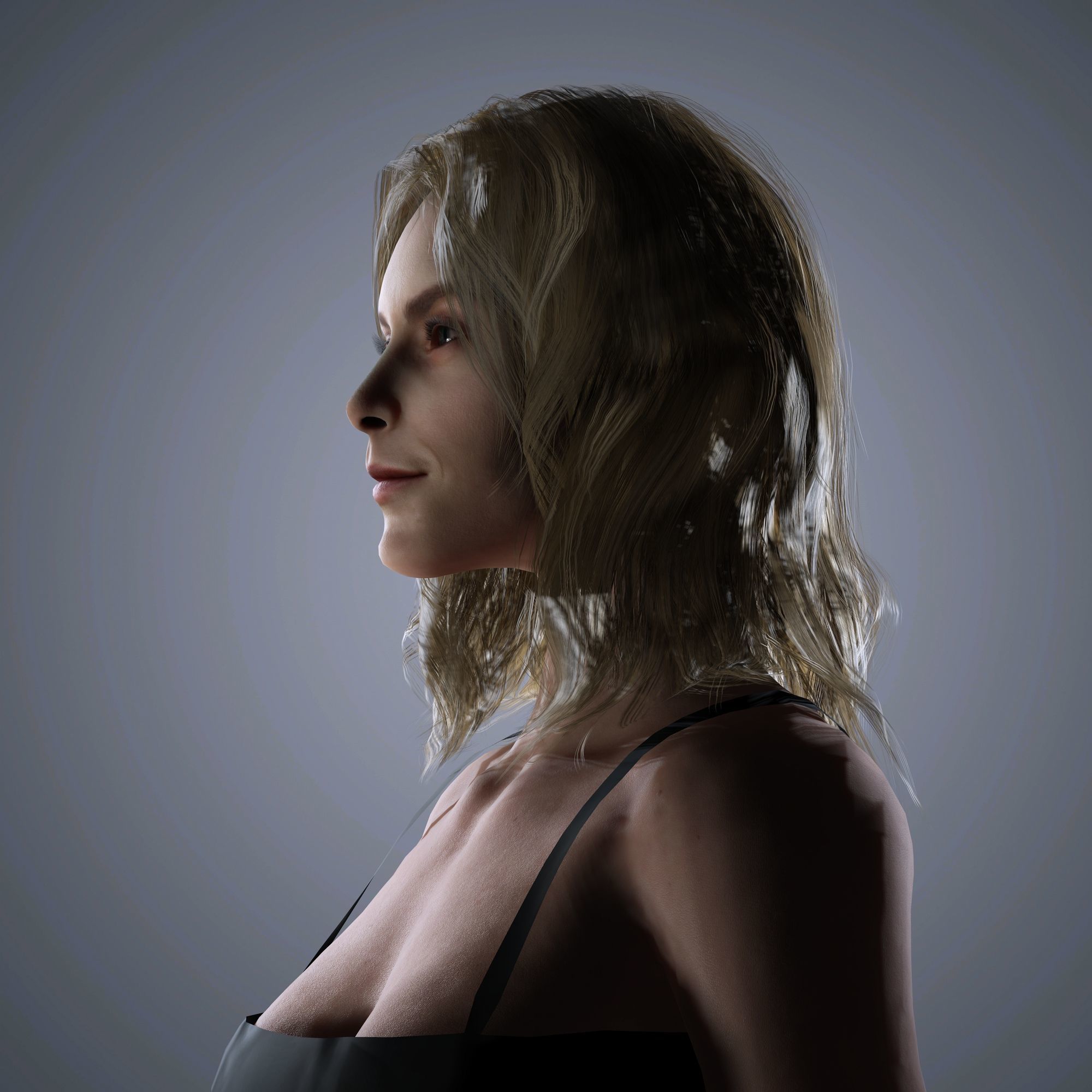 Cara Delevingne Character Low-poly 3D model_3