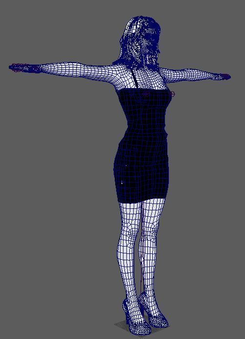 Cara Delevingne Character Low-poly 3D model_23