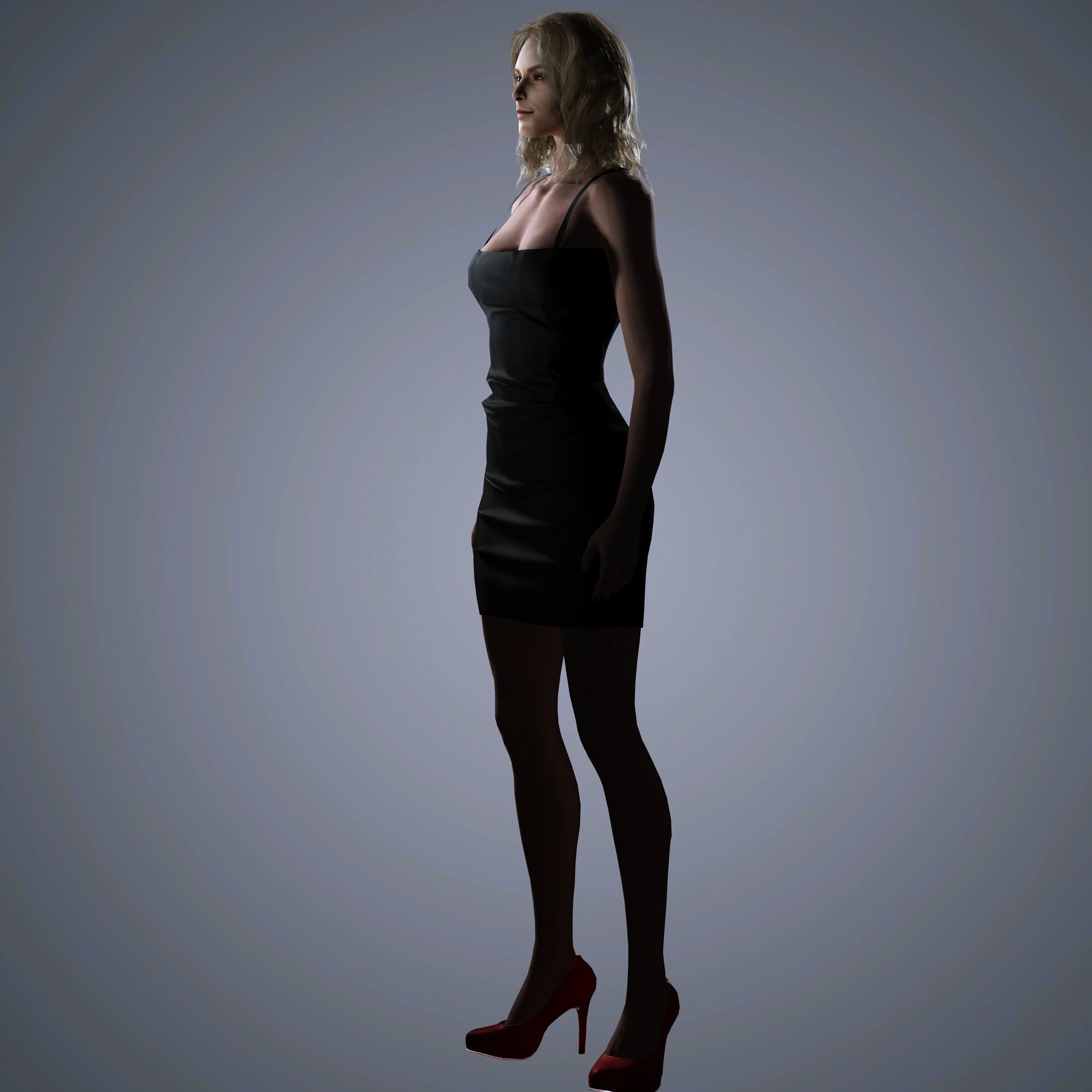 Cara Delevingne Character Low-poly 3D model_7