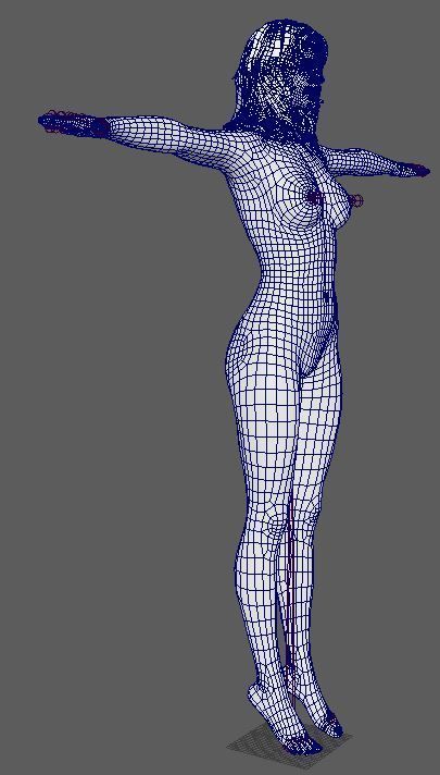 Cara Delevingne Character Low-poly 3D model_27