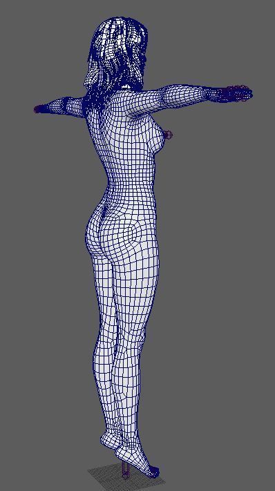 Cara Delevingne Character Low-poly 3D model_26