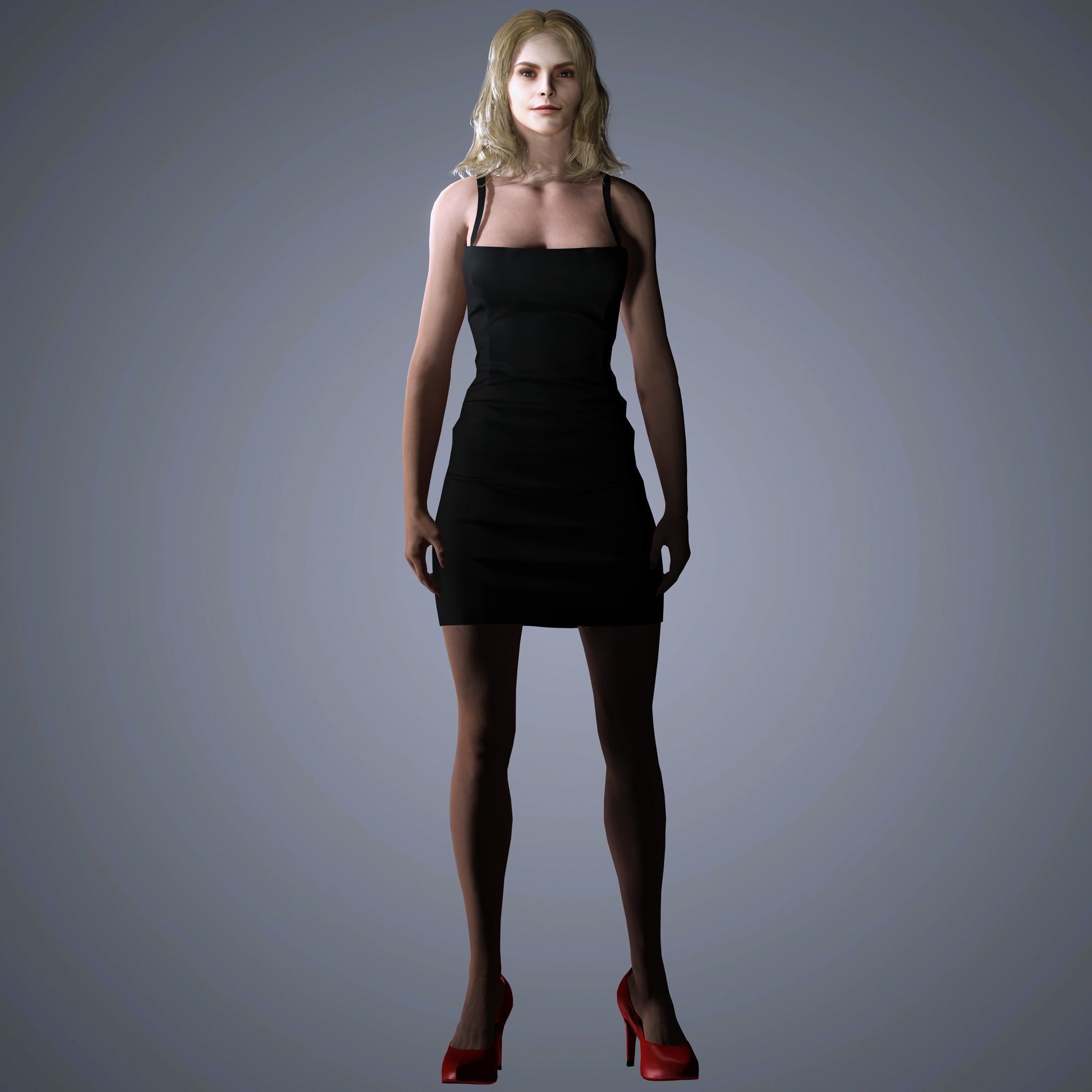 Cara Delevingne Character Low-poly 3D model_6