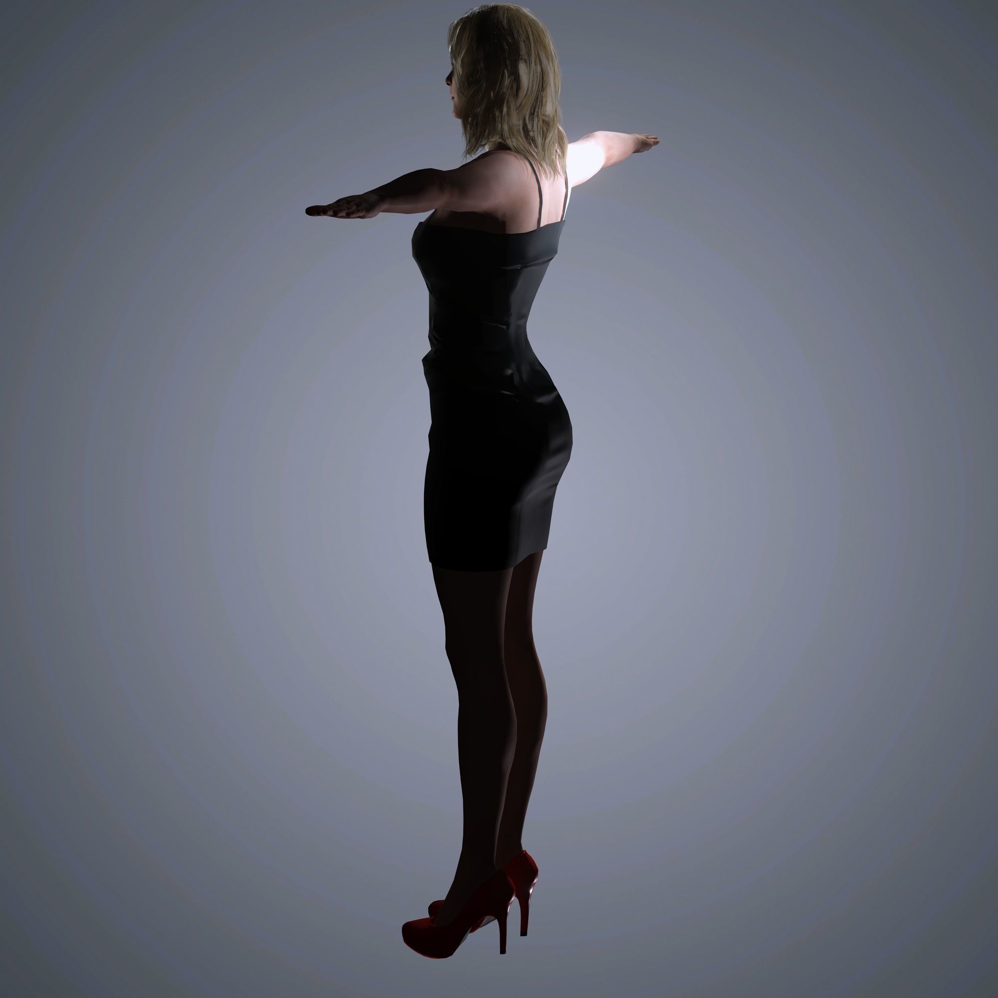 Cara Delevingne Character Low-poly 3D model_15