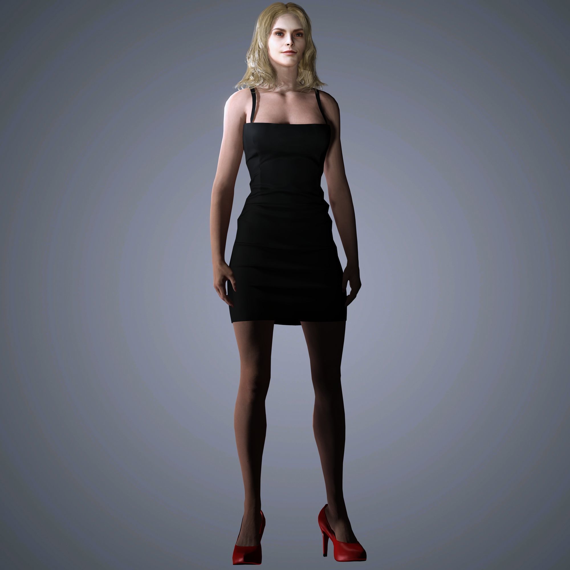 Cara Delevingne Character Low-poly 3D model_12