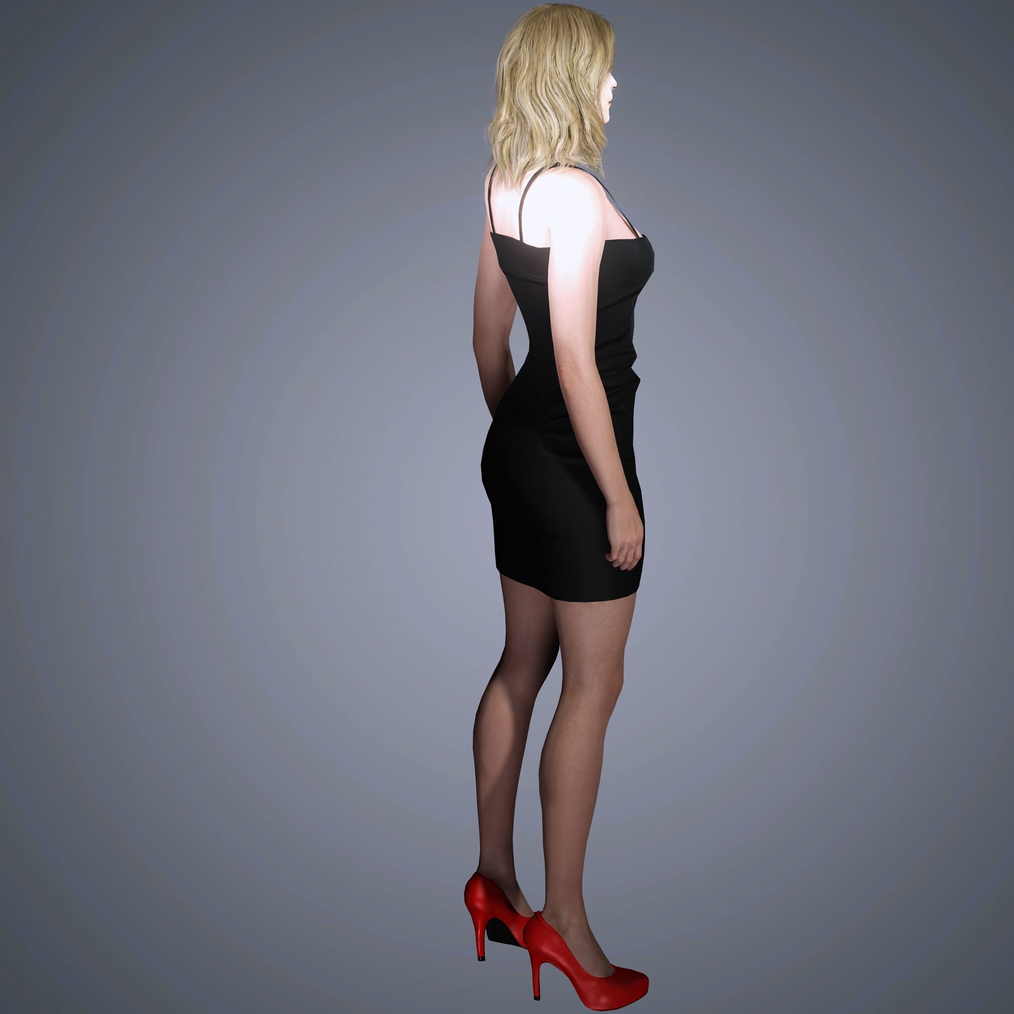 Cara Delevingne Character Low-poly 3D model_10