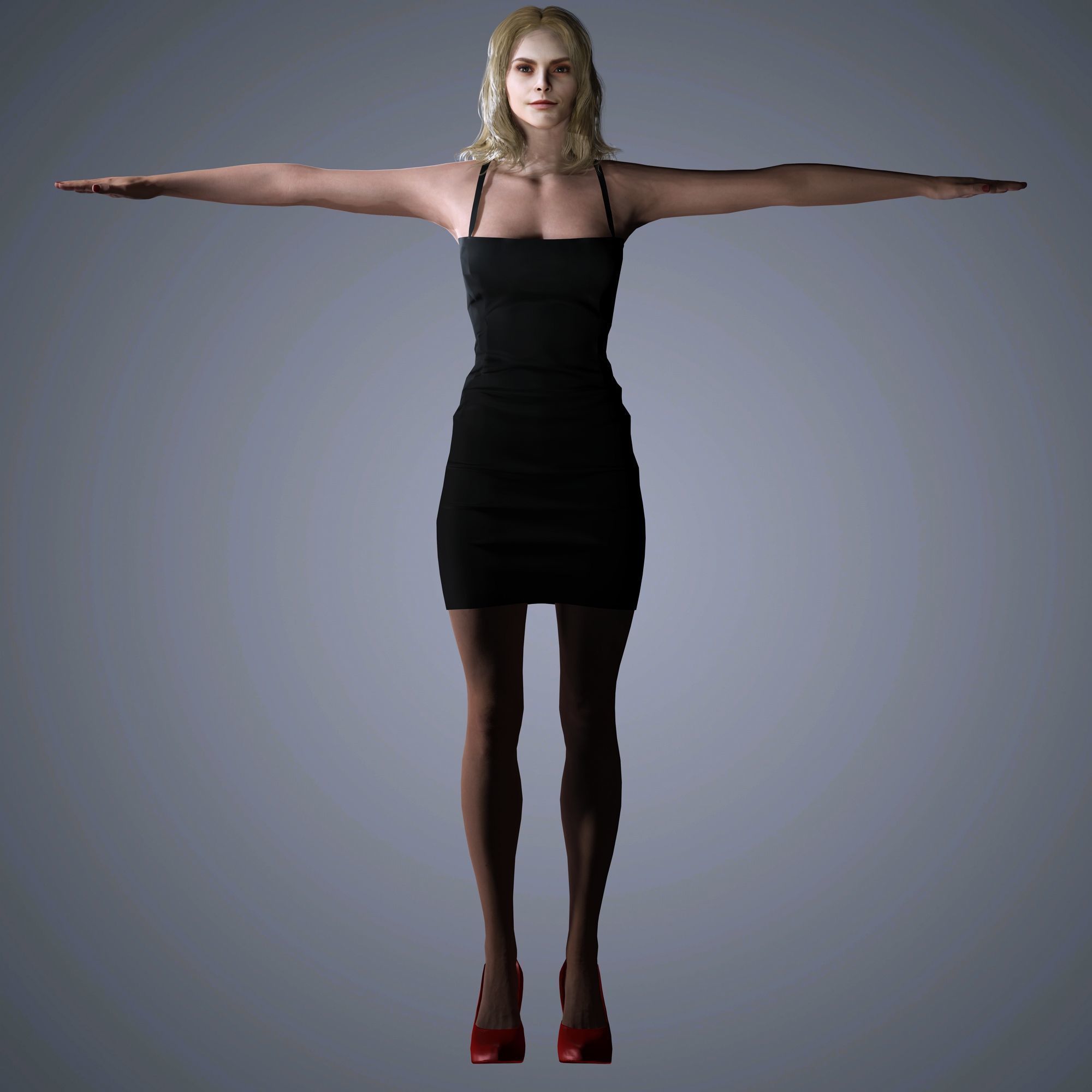 Cara Delevingne Character Low-poly 3D model_13