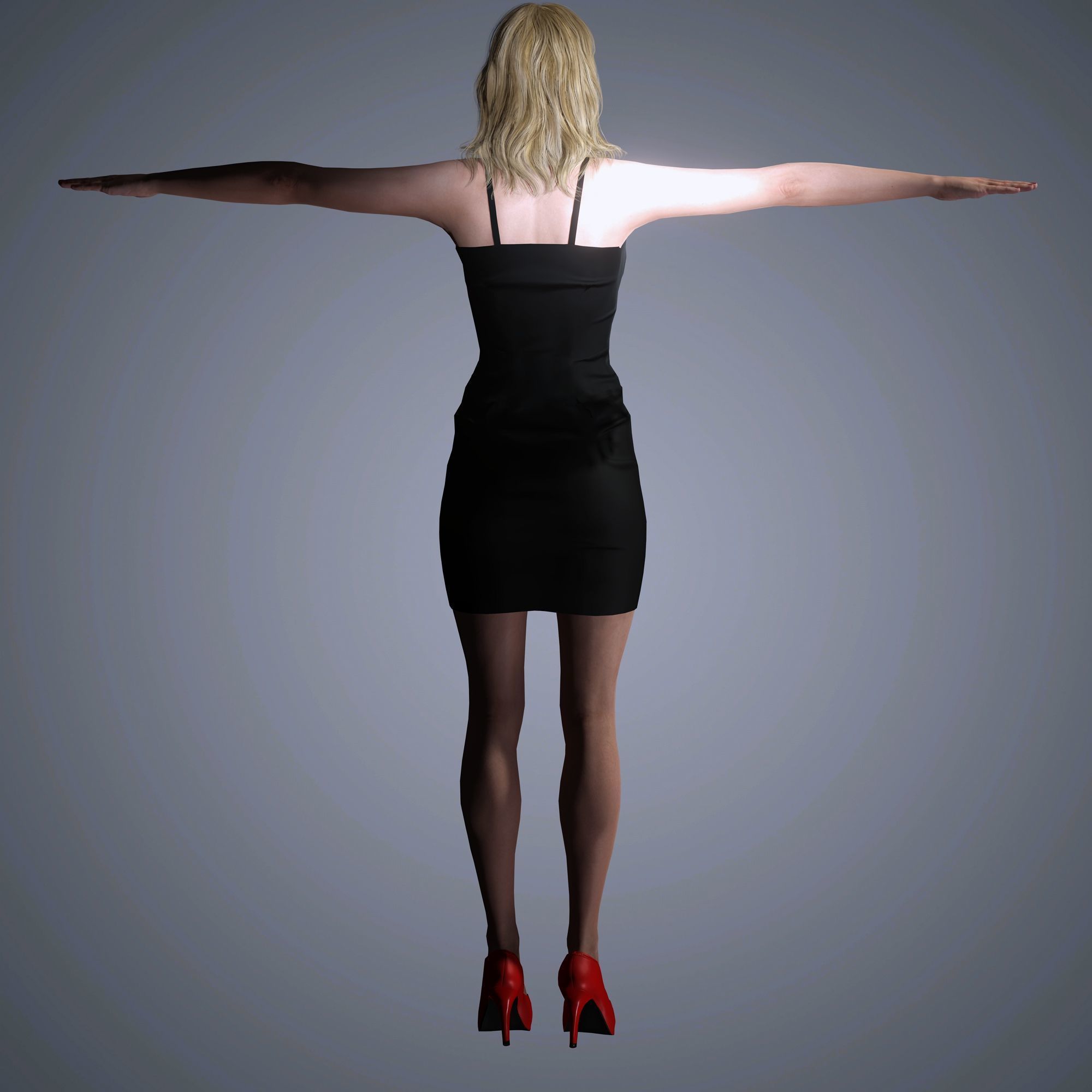 Cara Delevingne Character Low-poly 3D model_16