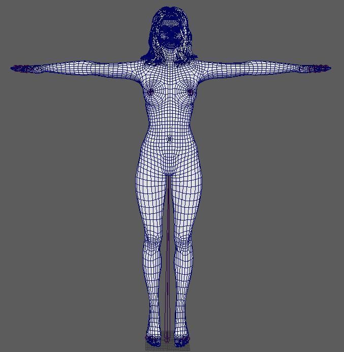 Cara Delevingne Character Low-poly 3D model_24