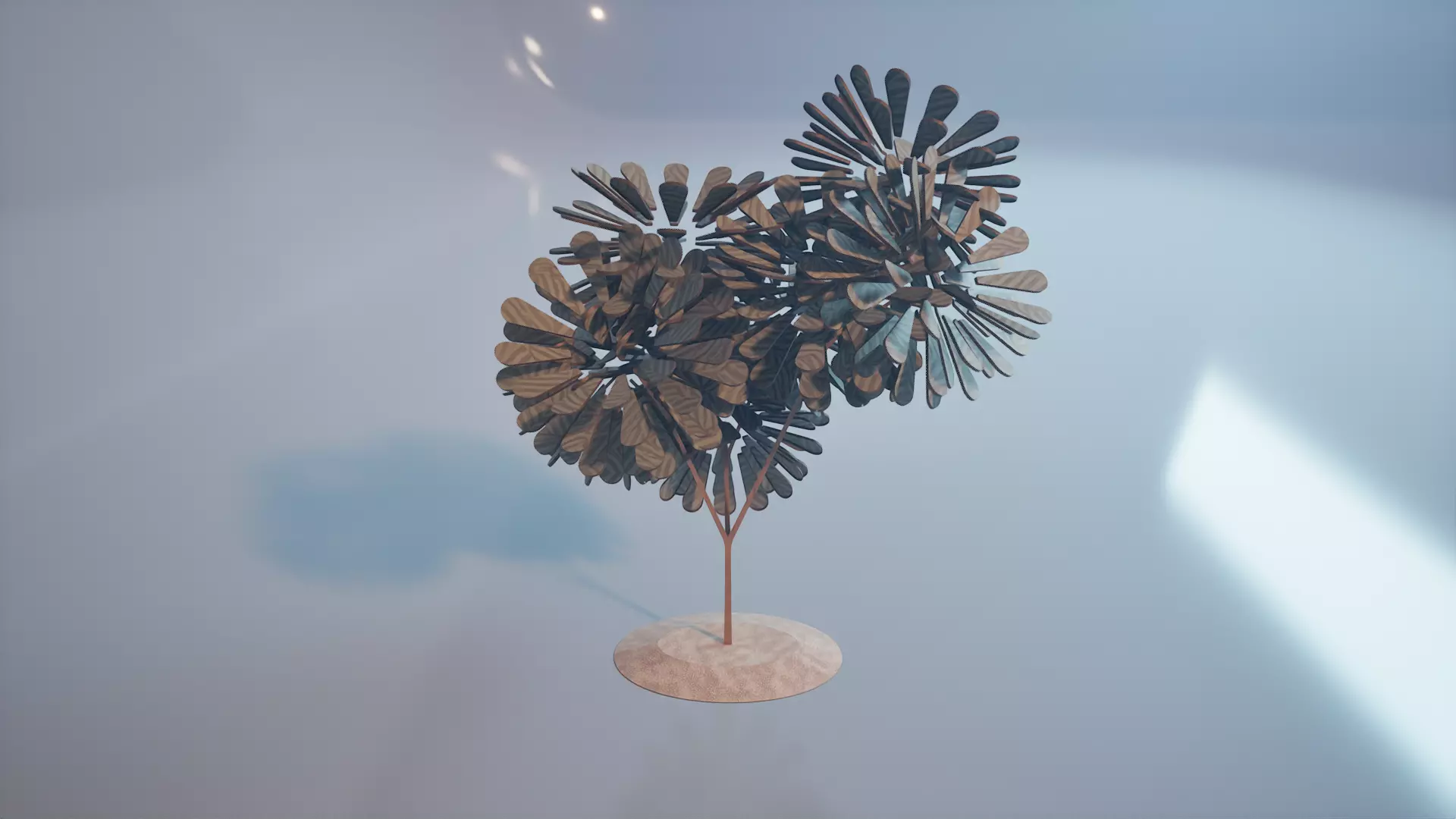 Conceptual shrub S1Bv1 Low-poly 3D model