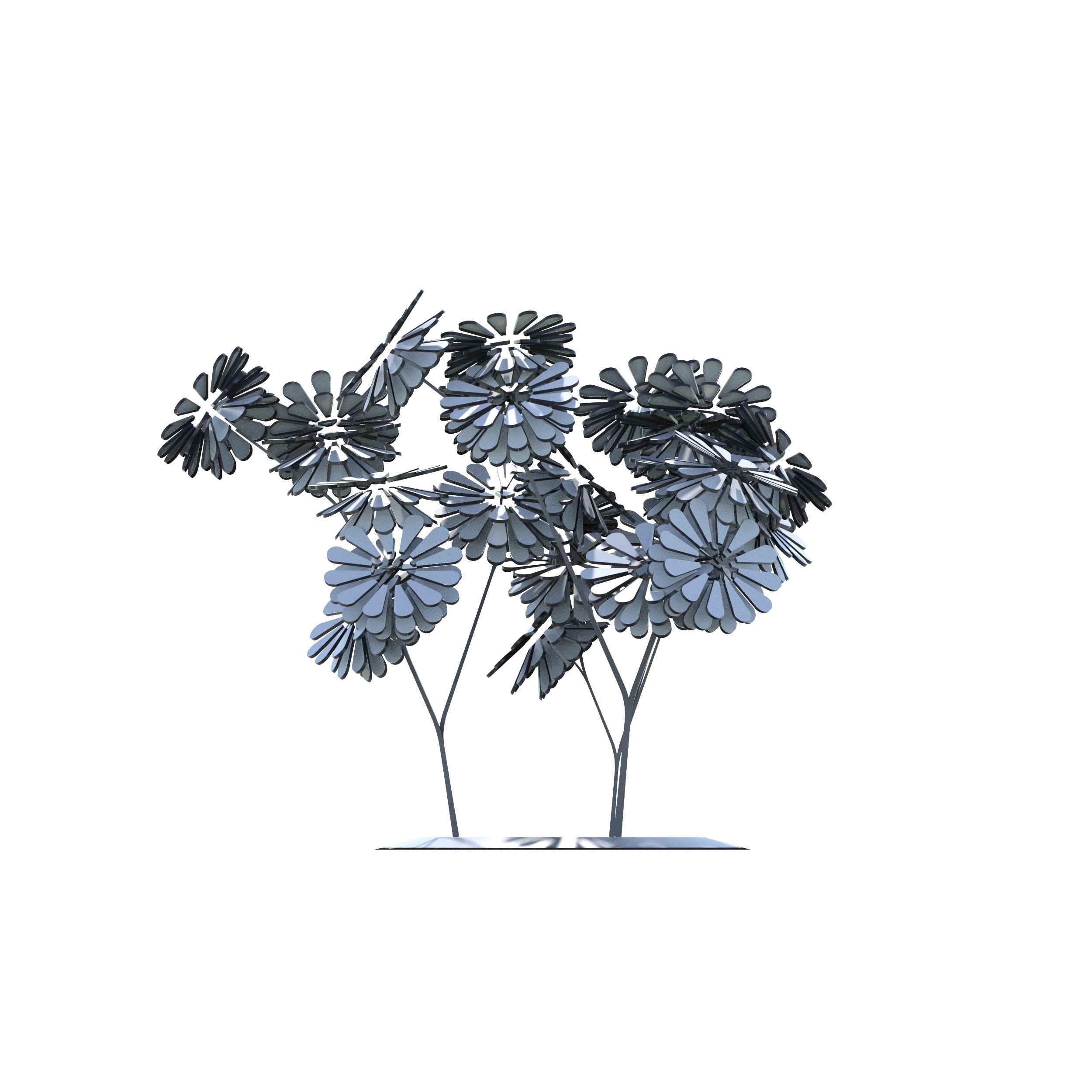 Conceptual shrub S1Bv2 Low-poly 3D model_12