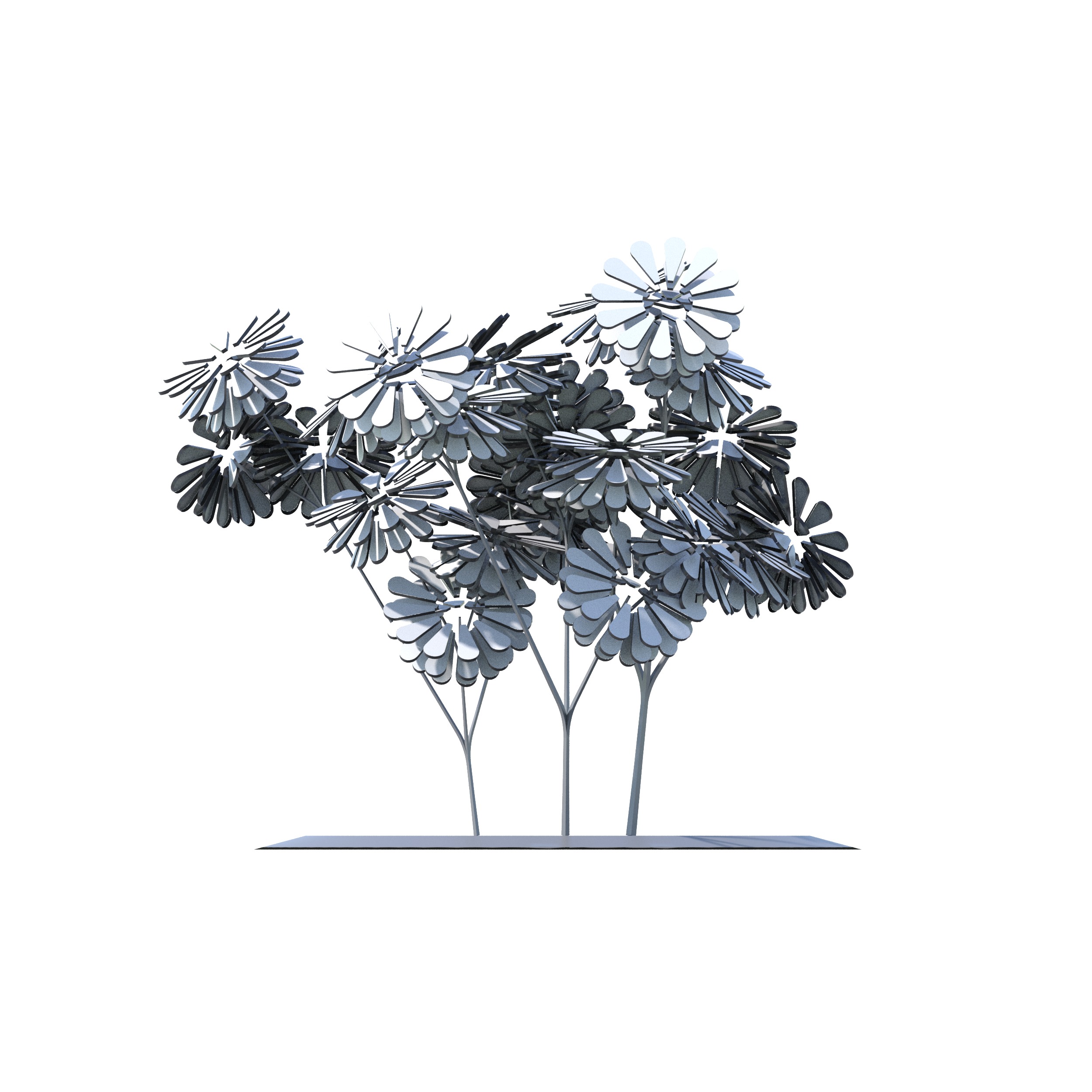 Conceptual shrub S1Bv2 Low-poly 3D model_17