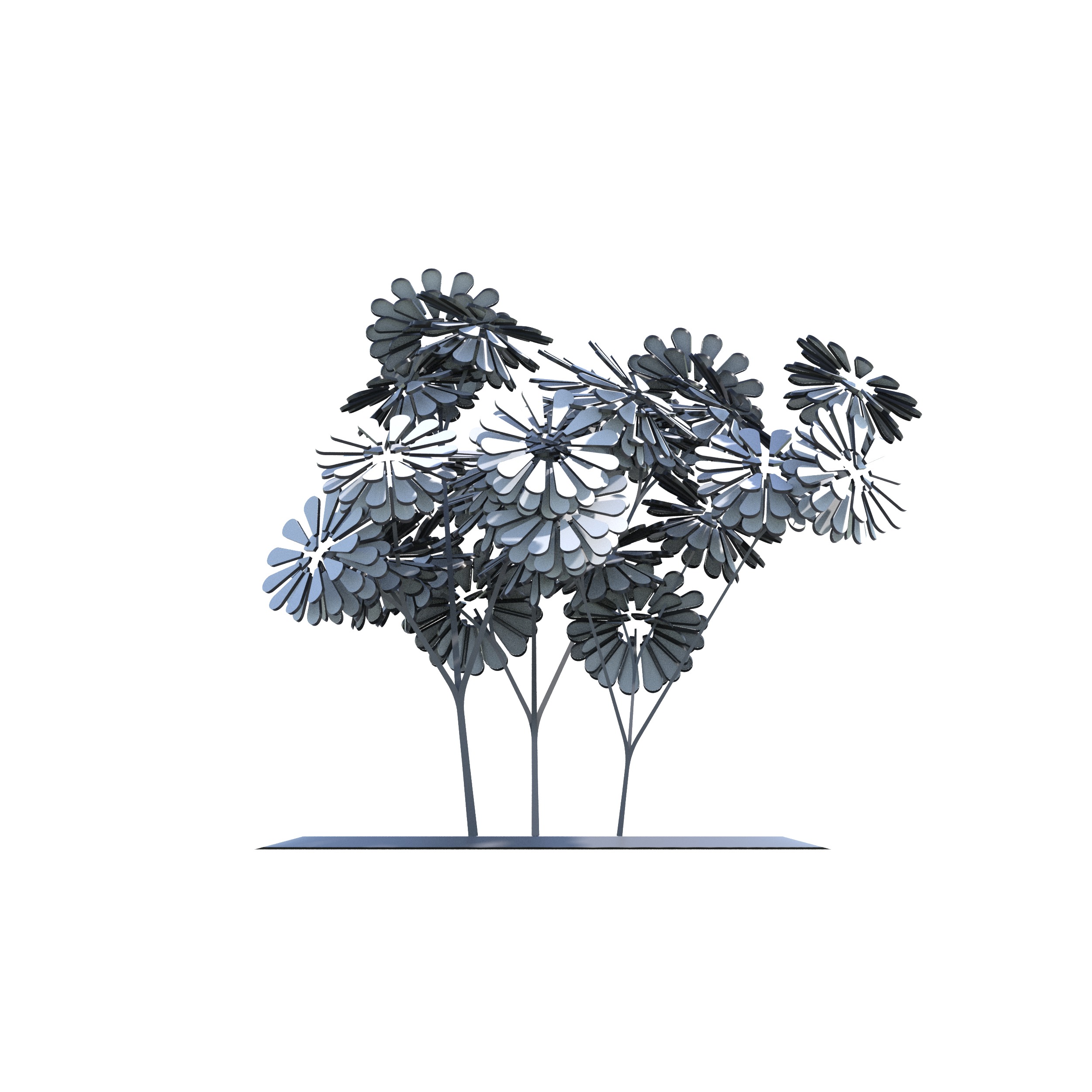Conceptual shrub S1Bv2 Low-poly 3D model_15