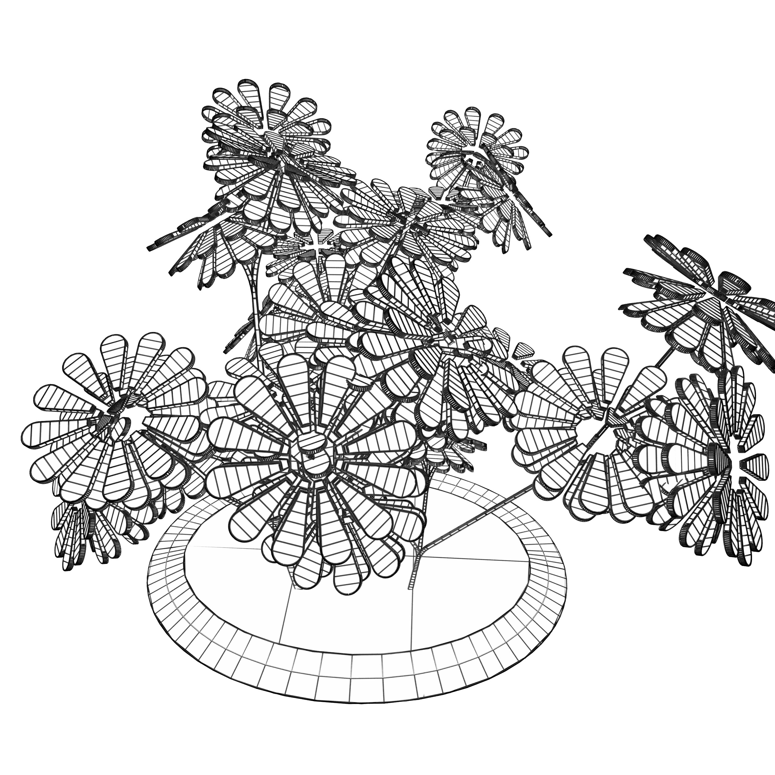 Conceptual shrub S1Bv2 Low-poly 3D model_11