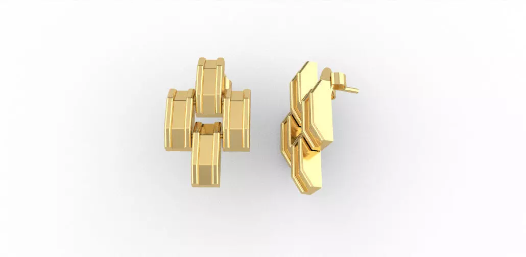 Articulated Earrings 3D print model_0