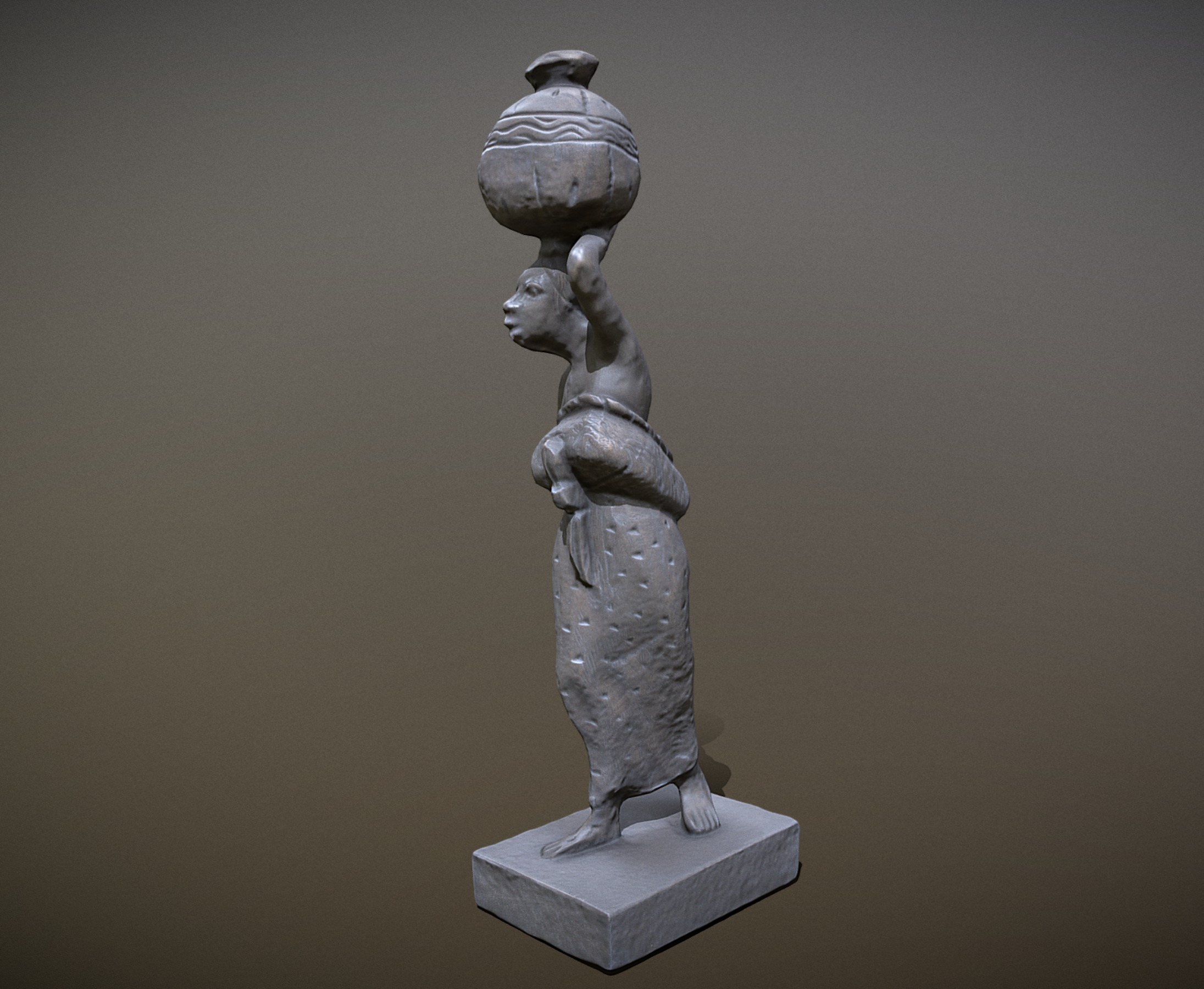 Woman Power Low-poly 3D model_1