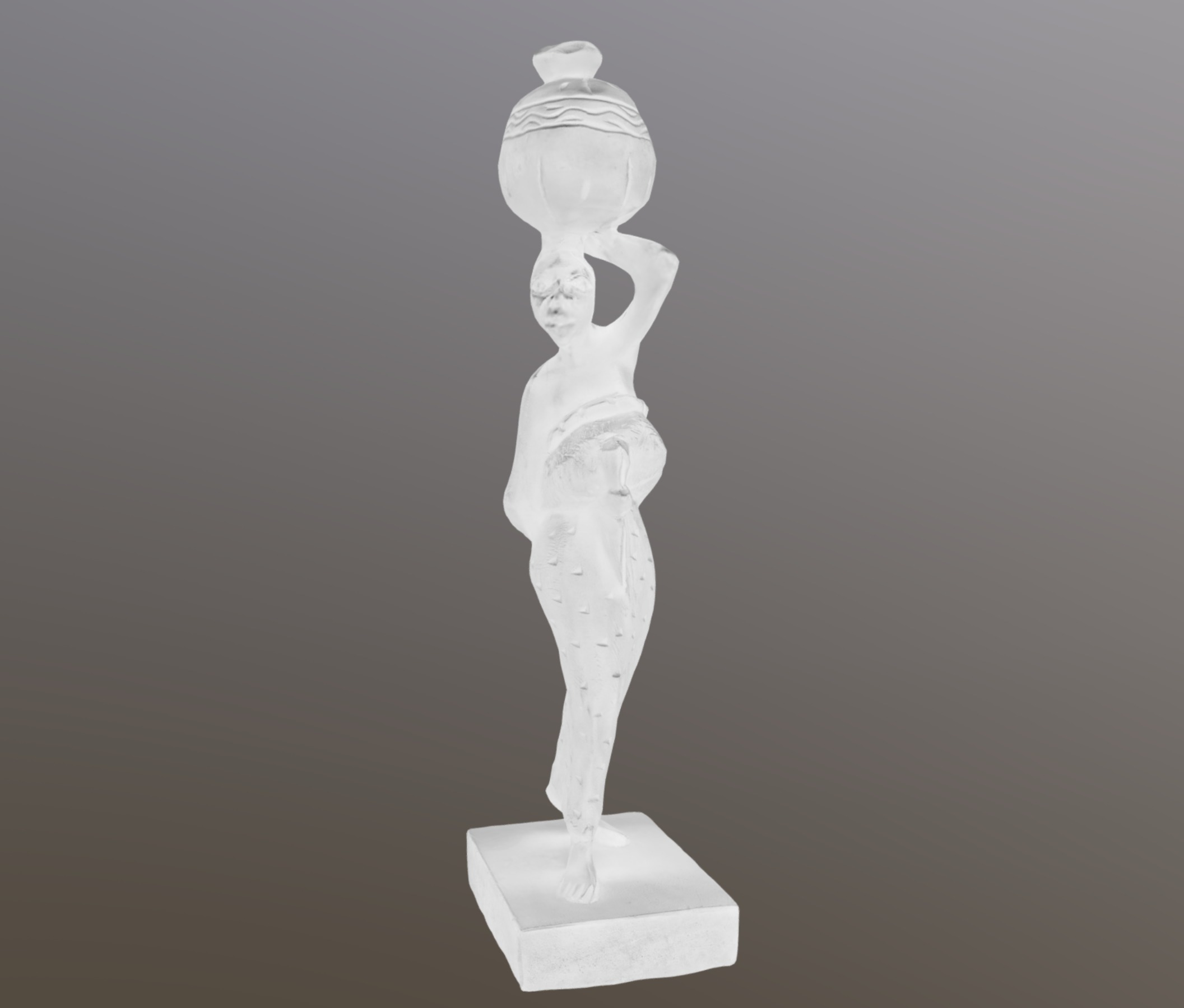 Woman Power Low-poly 3D model_4