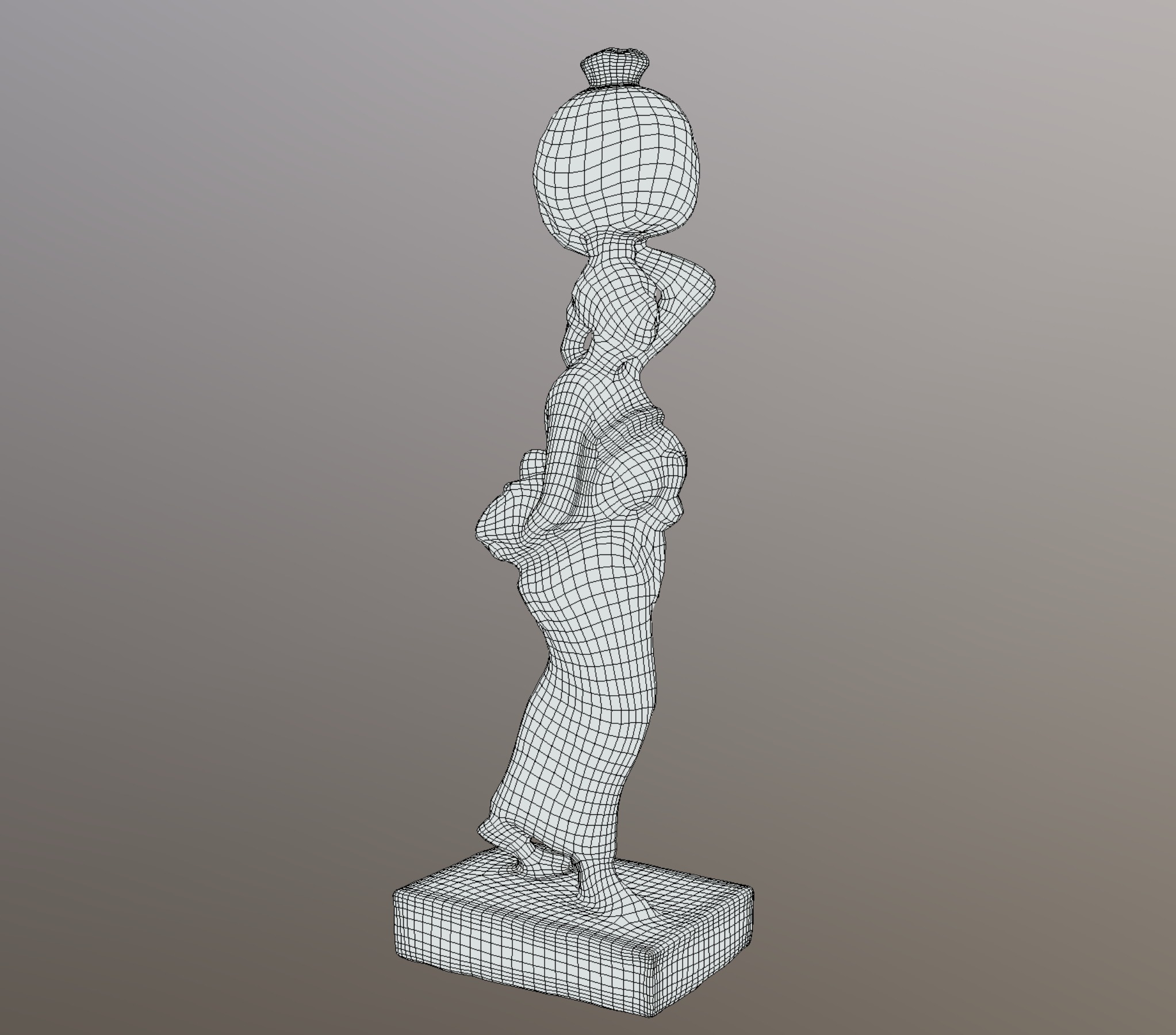 Woman Power Low-poly 3D model_8