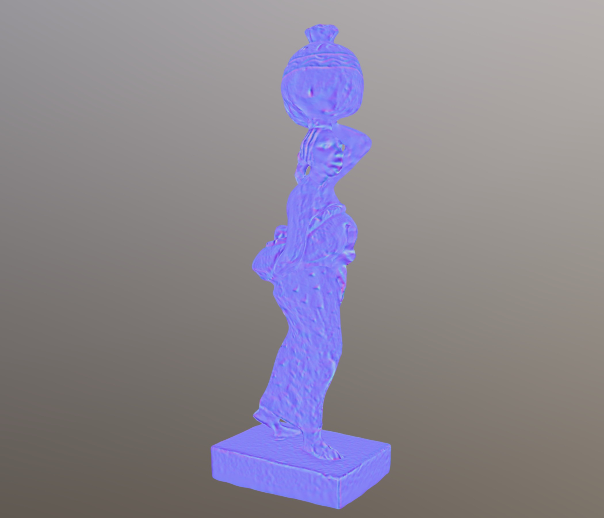 Woman Power Low-poly 3D model_5