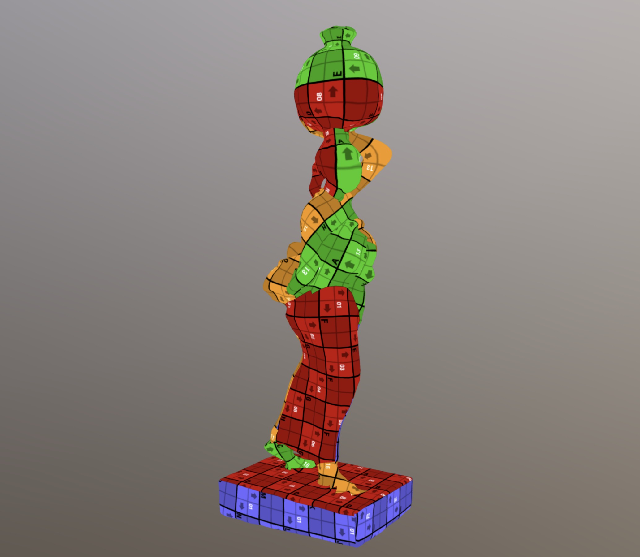 Woman Power Low-poly 3D model_10