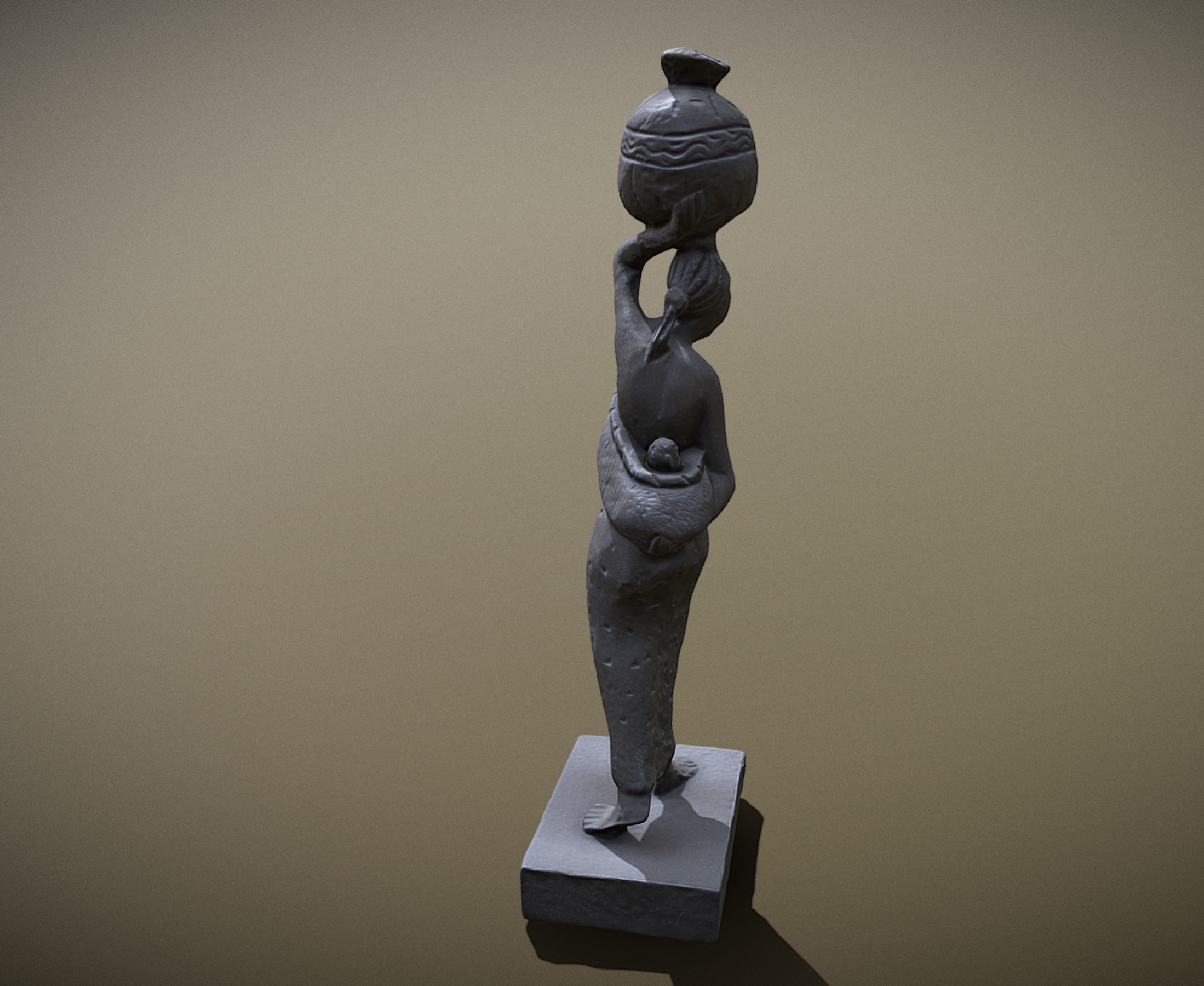 Woman Power Low-poly 3D model_2