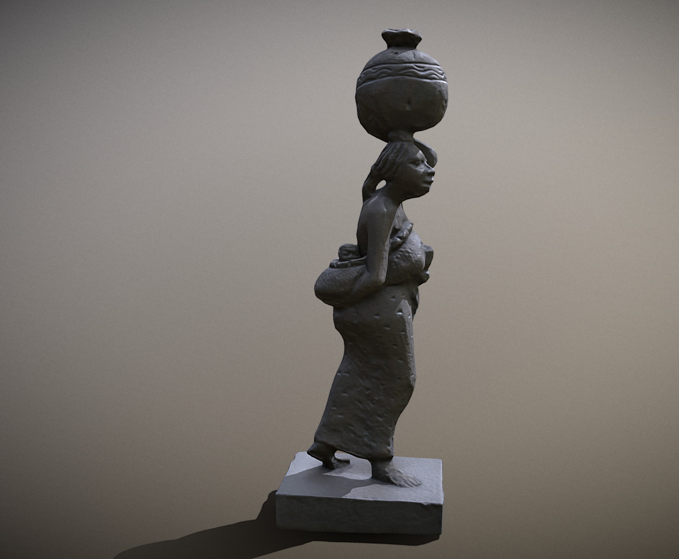 Woman Power Low-poly 3D model_3