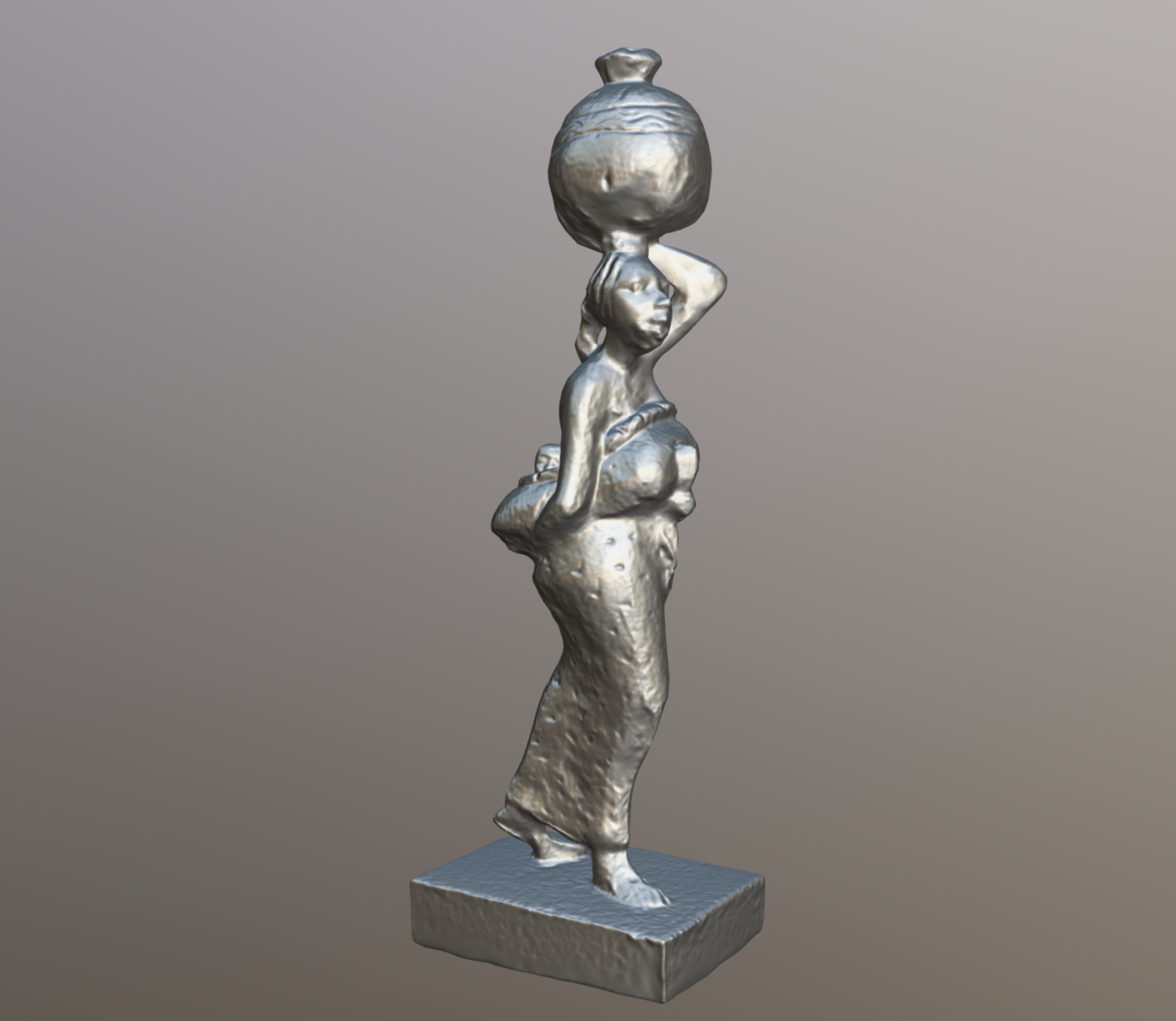 Woman Power Low-poly 3D model_7