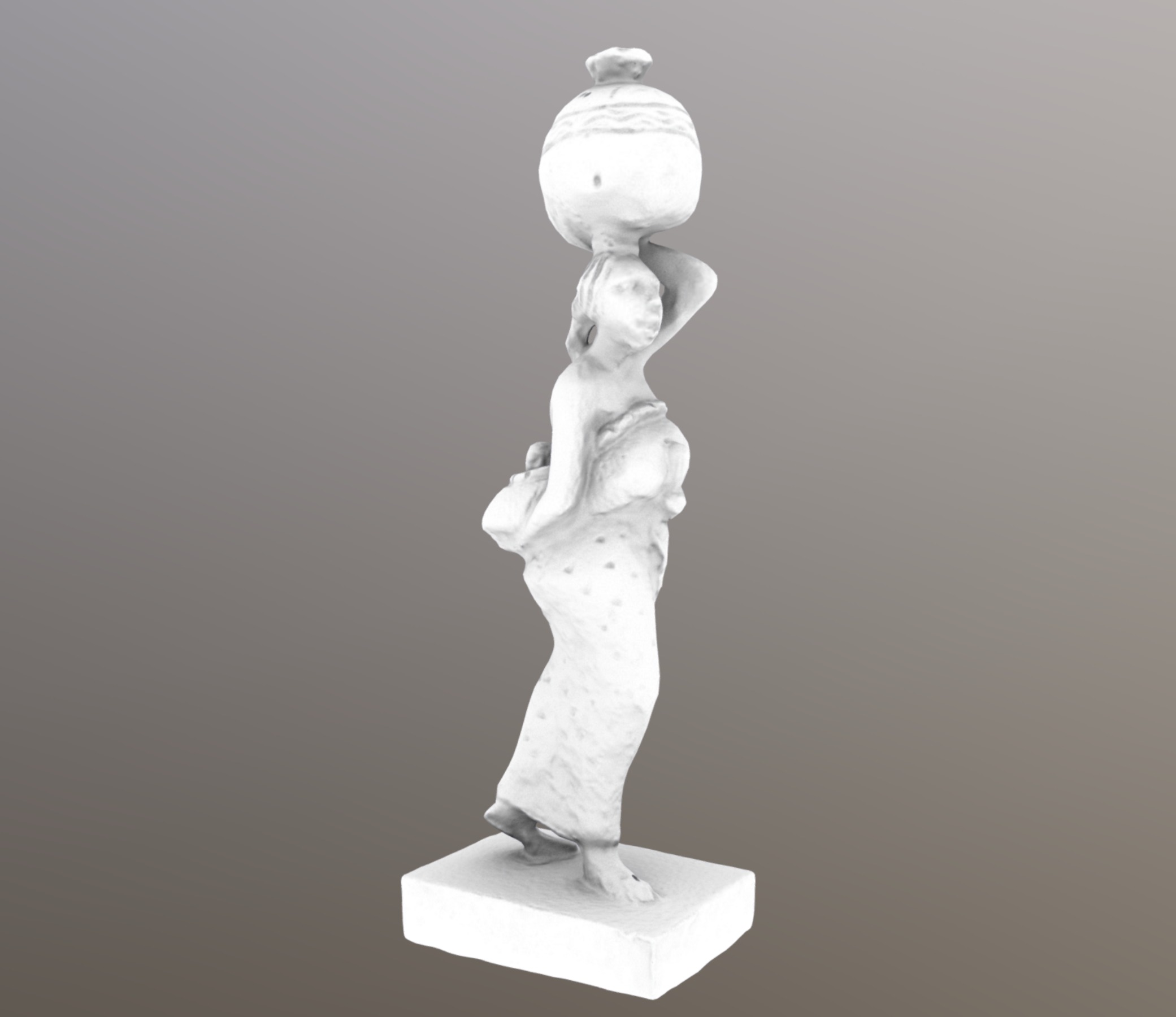 Woman Power Low-poly 3D model_6