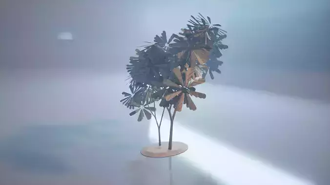 Conceptual shrub S1Bv5 Low-poly 3D model