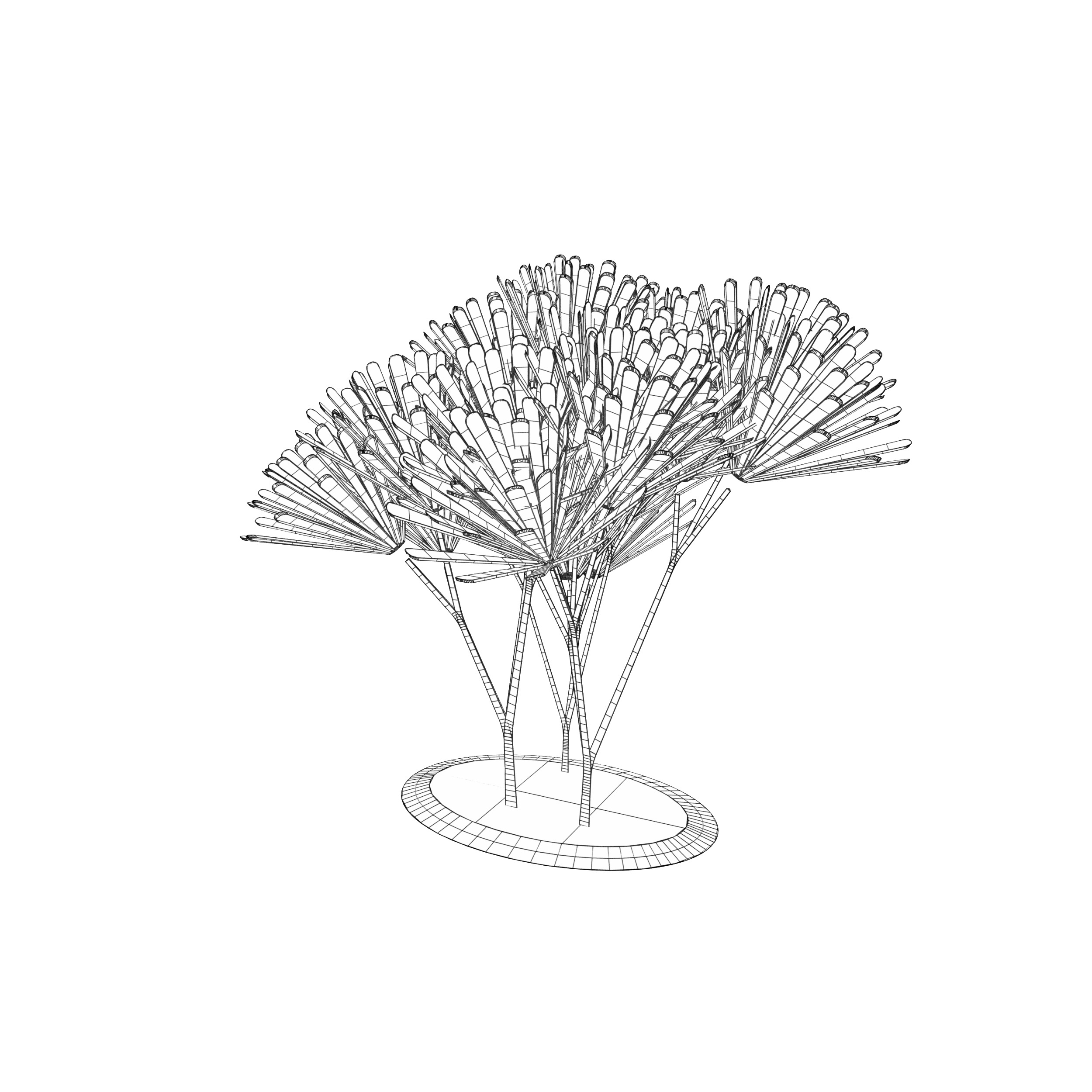 Conceptual shrub S1Bv6 Low-poly 3D model_13