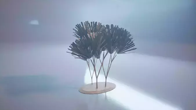 Conceptual shrub S1Bv6 Low-poly 3D model
