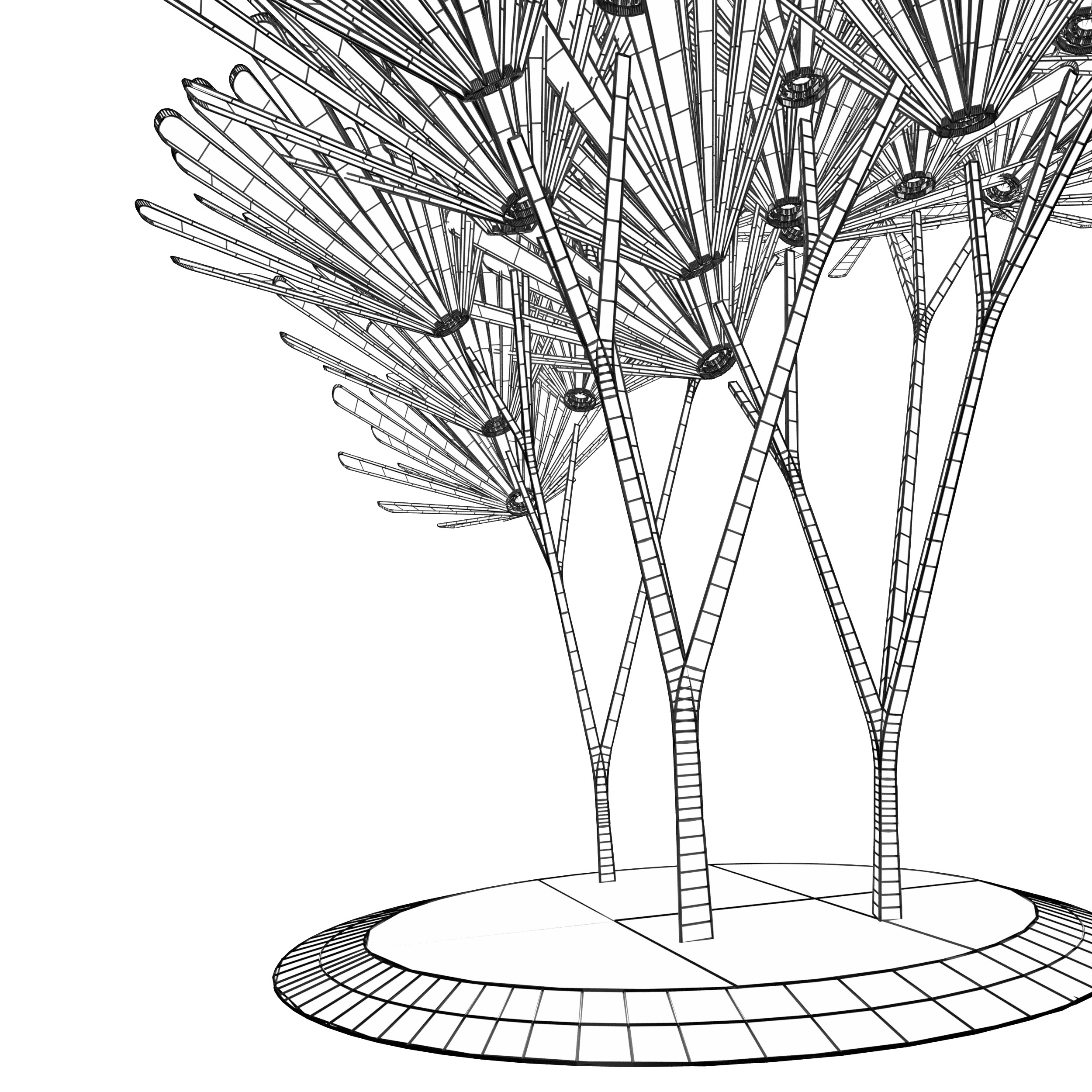 Conceptual shrub S1Bv6 Low-poly 3D model_11
