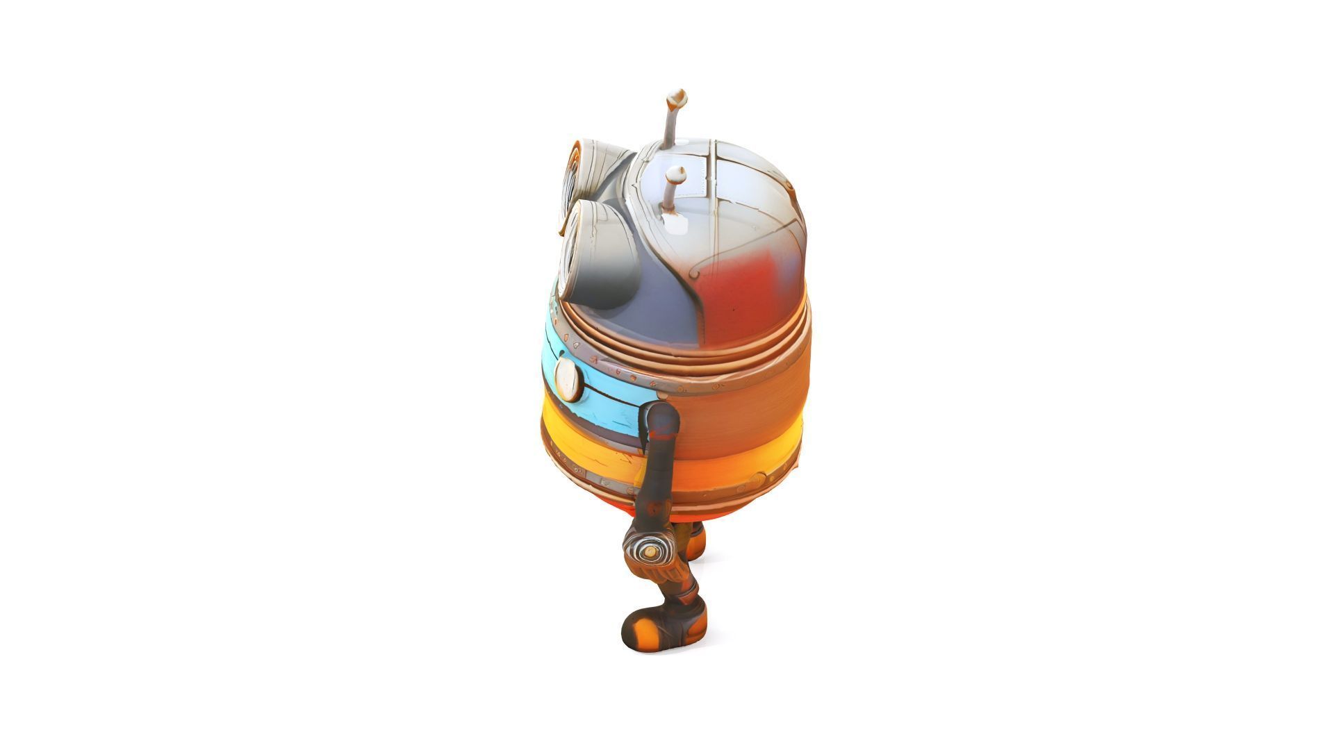 Mini Robot 3D Model Low-poly 3D model_8