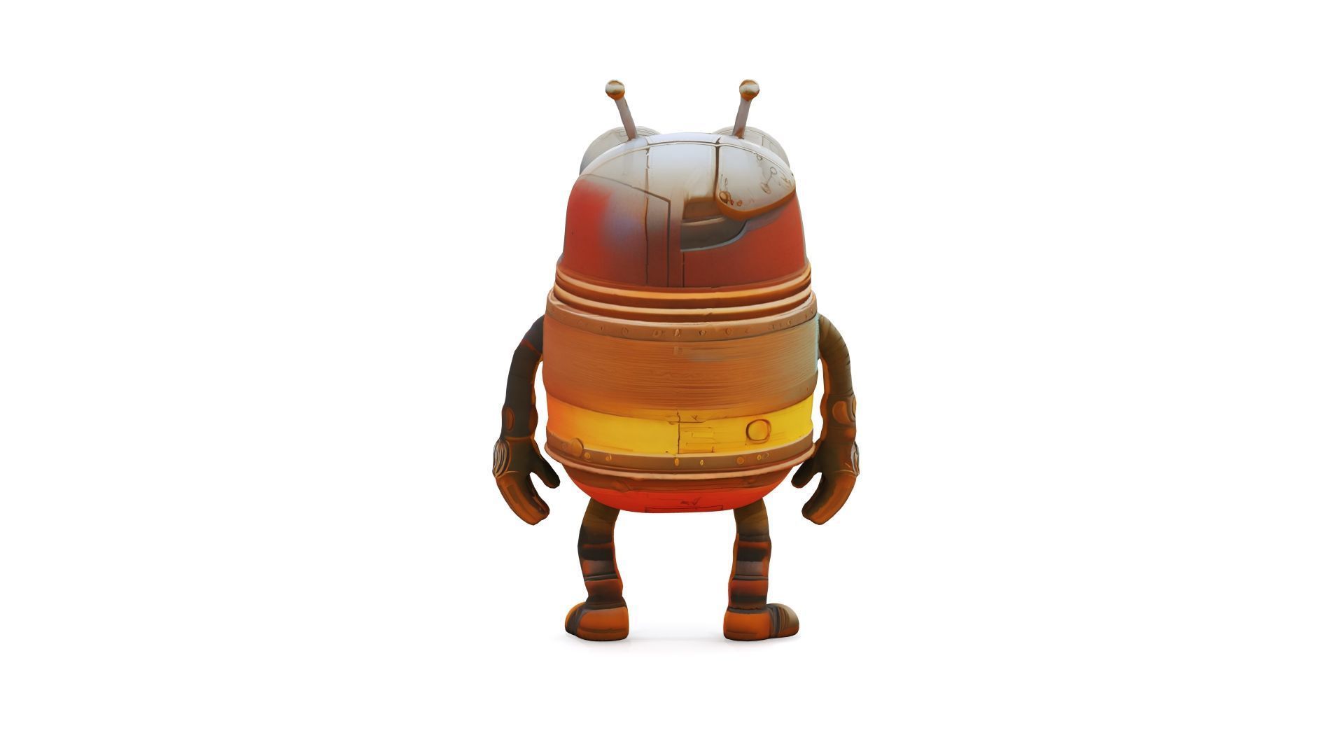 Mini Robot 3D Model Low-poly 3D model_6