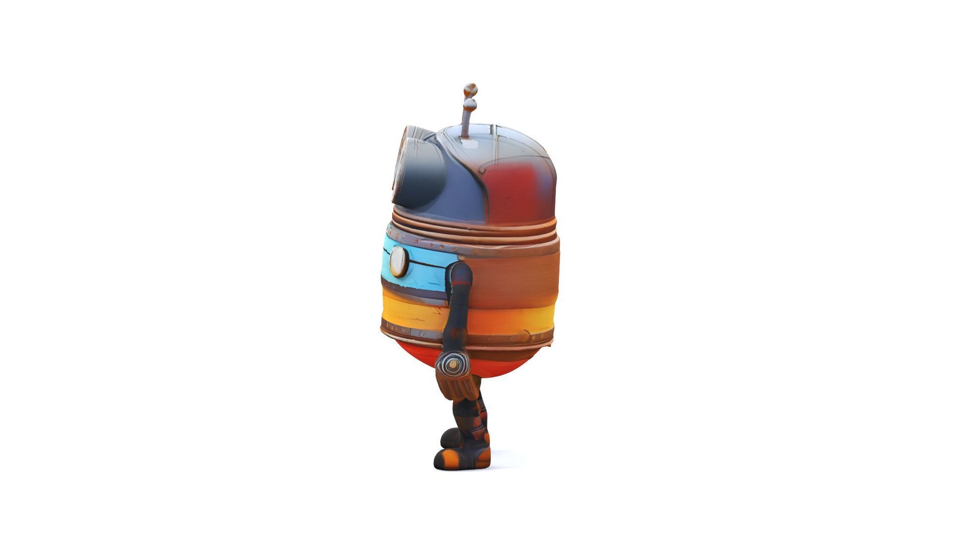 Mini Robot 3D Model Low-poly 3D model_4
