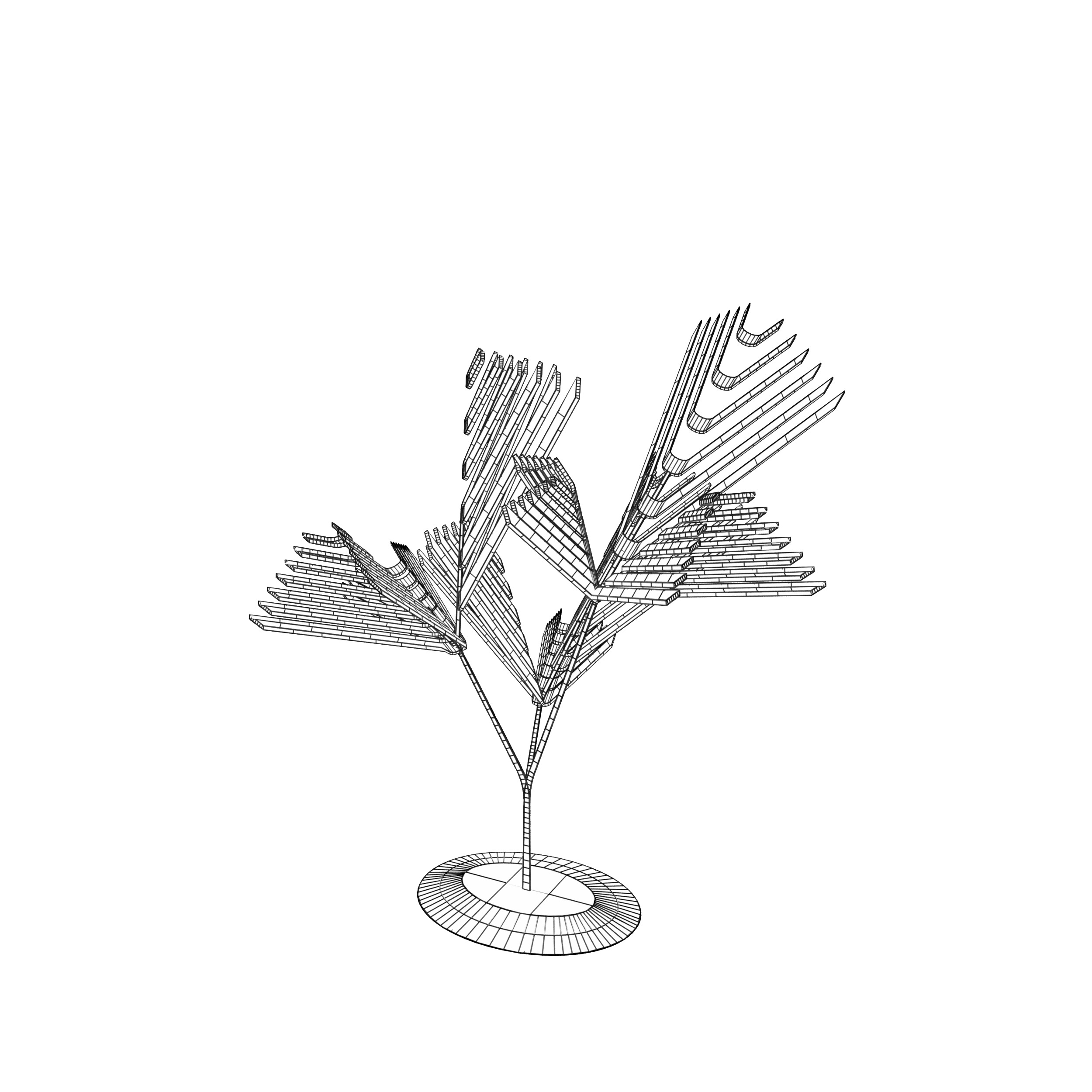 Conceptual shrub S1Cv1 Low-poly 3D model_13