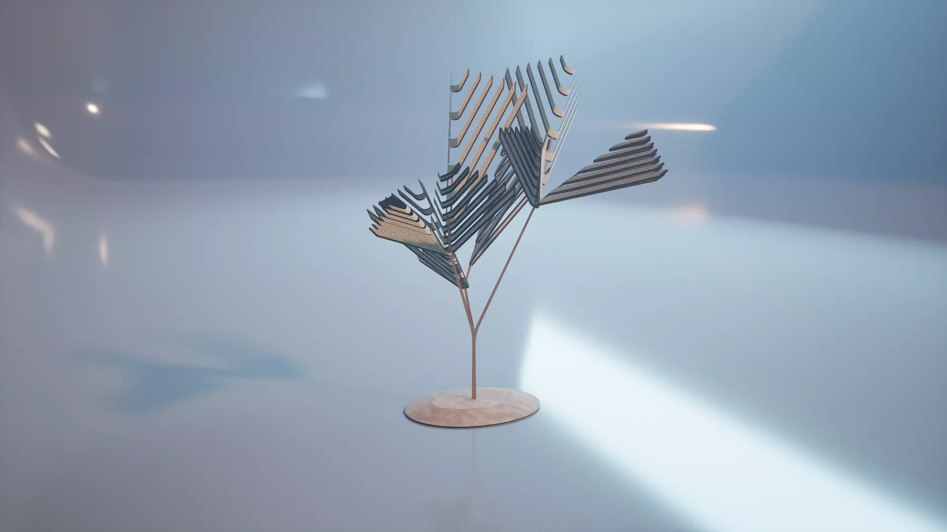 Conceptual shrub S1Cv1 Low-poly 3D model_0