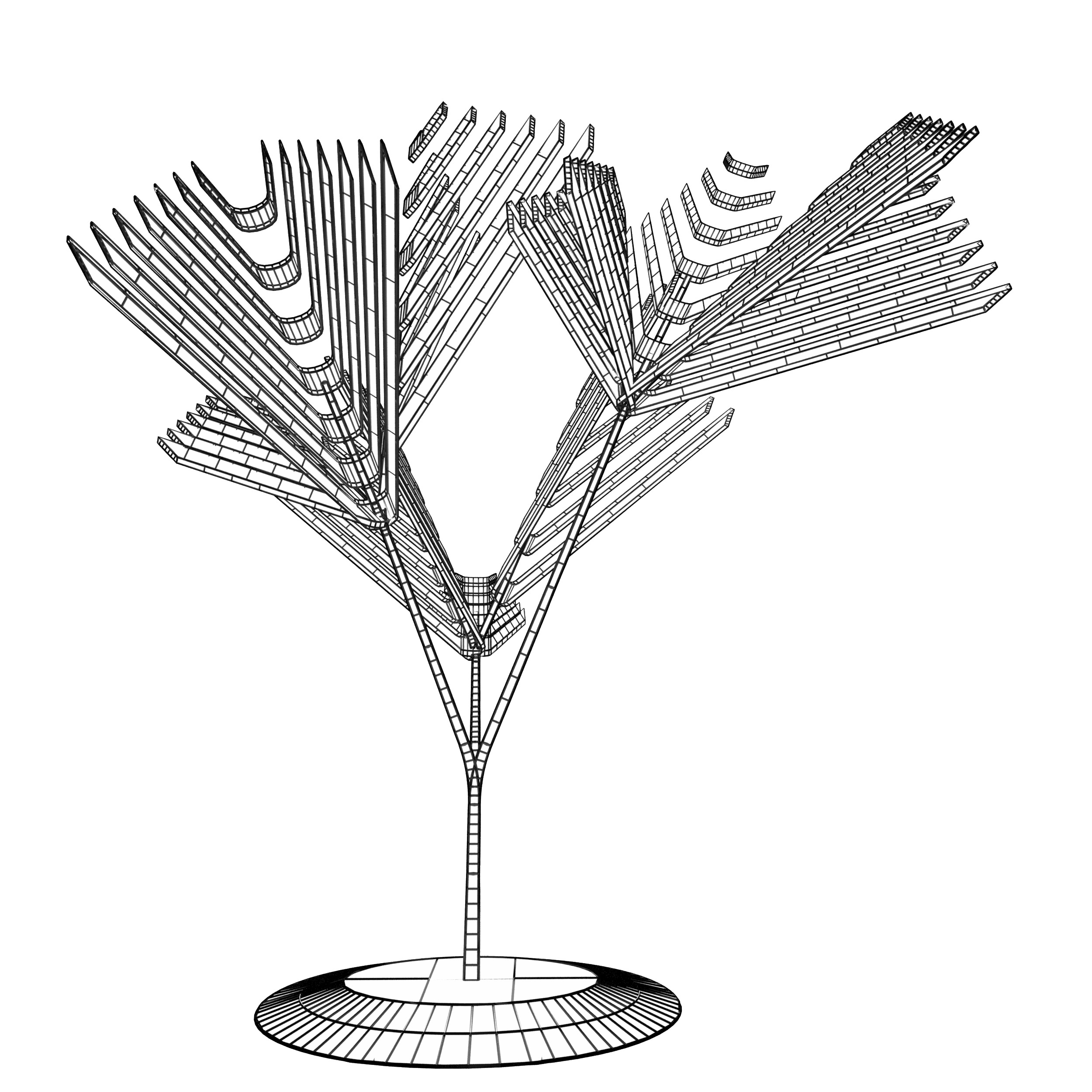 Conceptual shrub S1Cv1 Low-poly 3D model_11