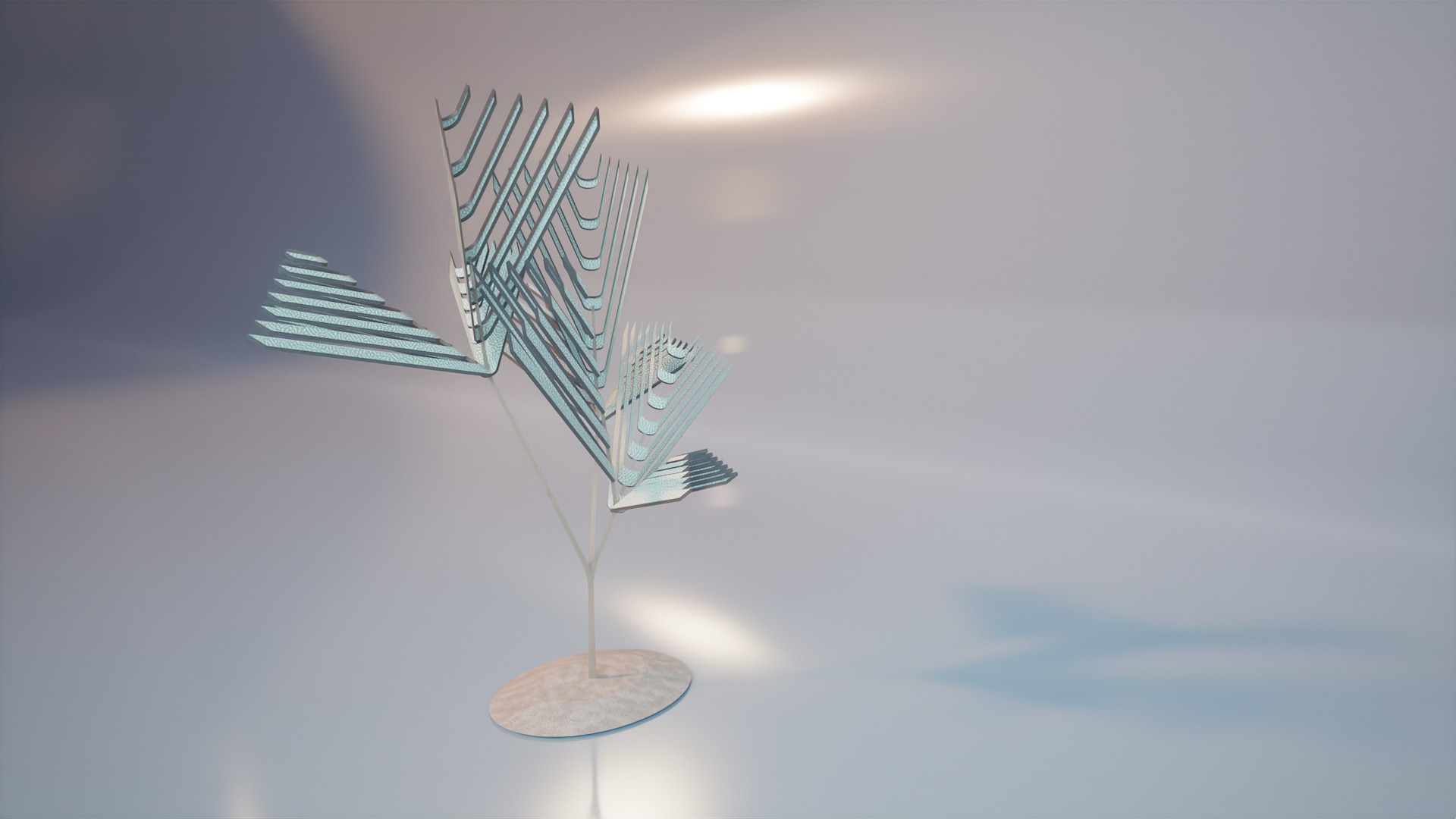 Conceptual shrub S1Cv1 Low-poly 3D model_5