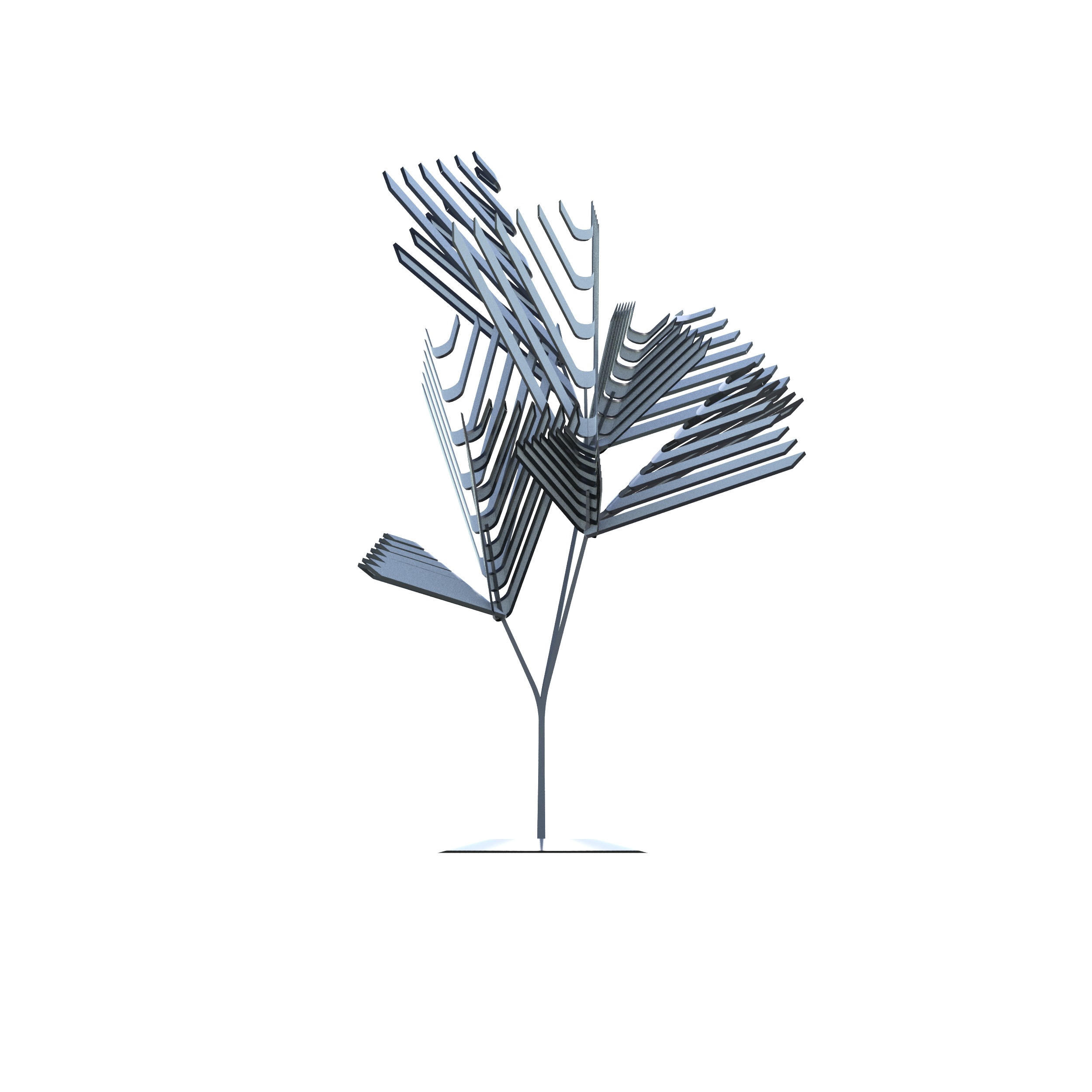 Conceptual shrub S1Cv1 Low-poly 3D model_9
