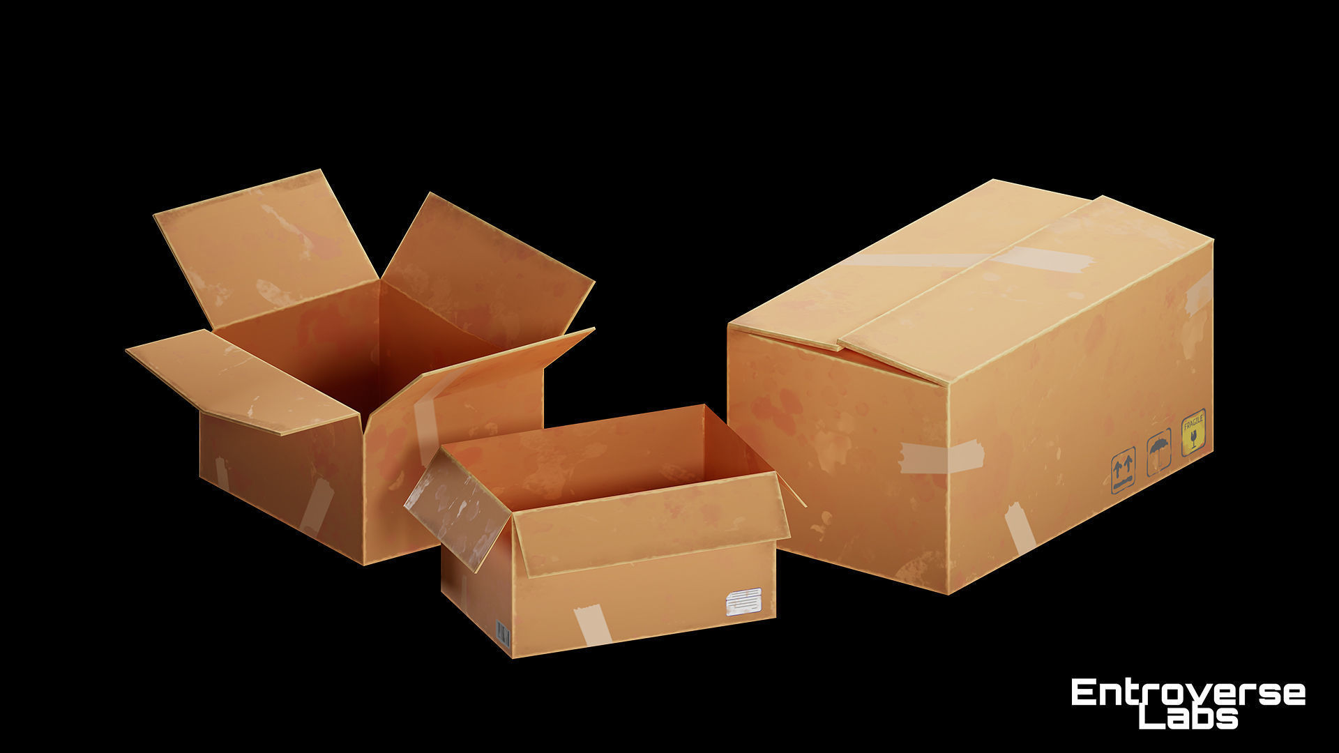 Stylized Street NYC Props  Low-poly 3D model_1