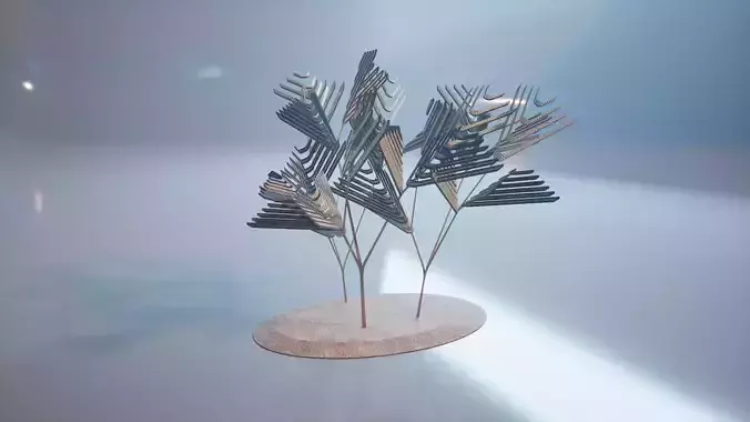 Conceptual shrub S1Cv2 Low-poly 3D model