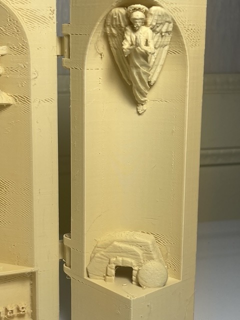 Open cylinder sculpture of jesus christ  3D print model_2