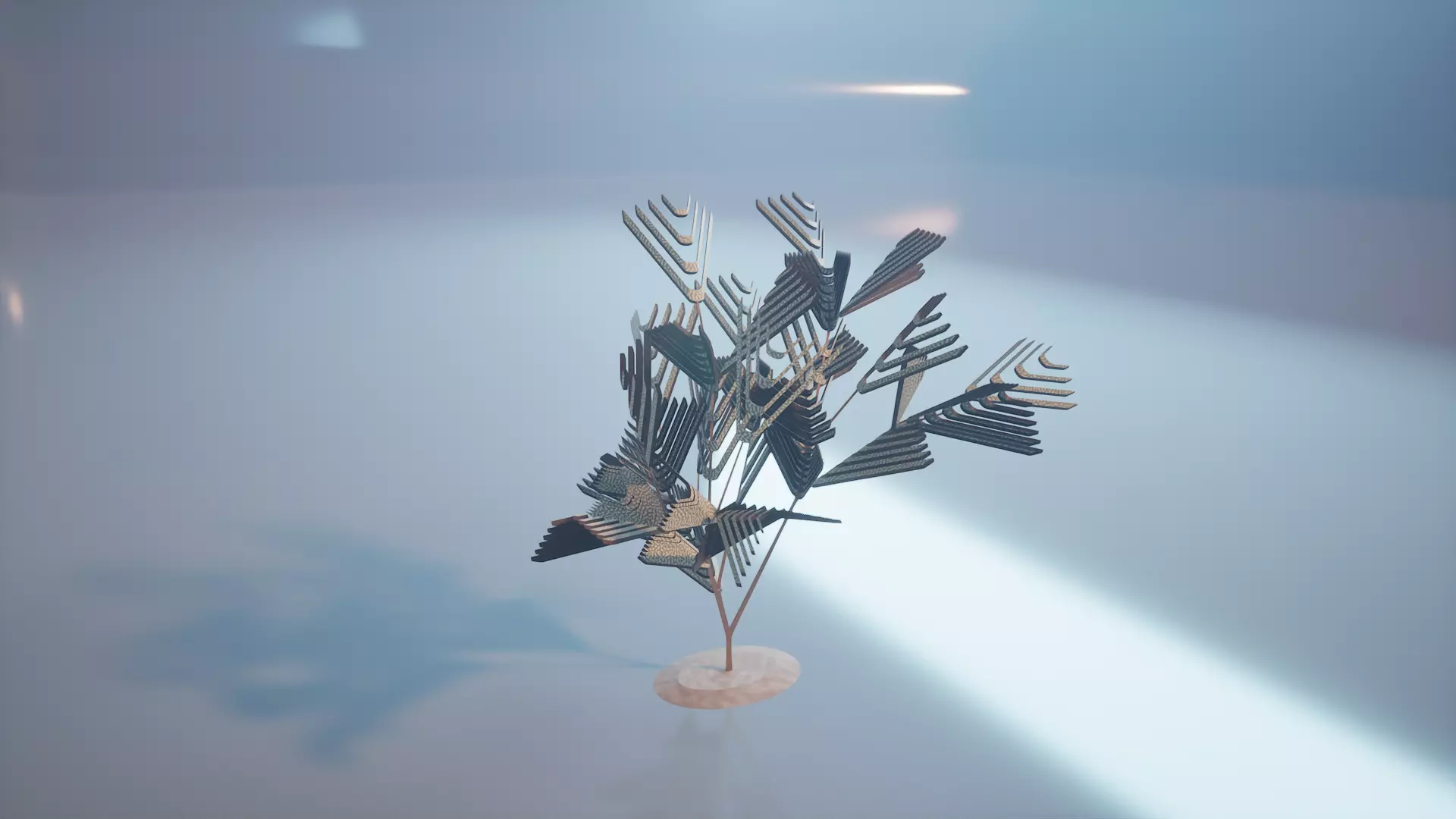 Conceptual shrub S1Cv4 Low-poly 3D model_0