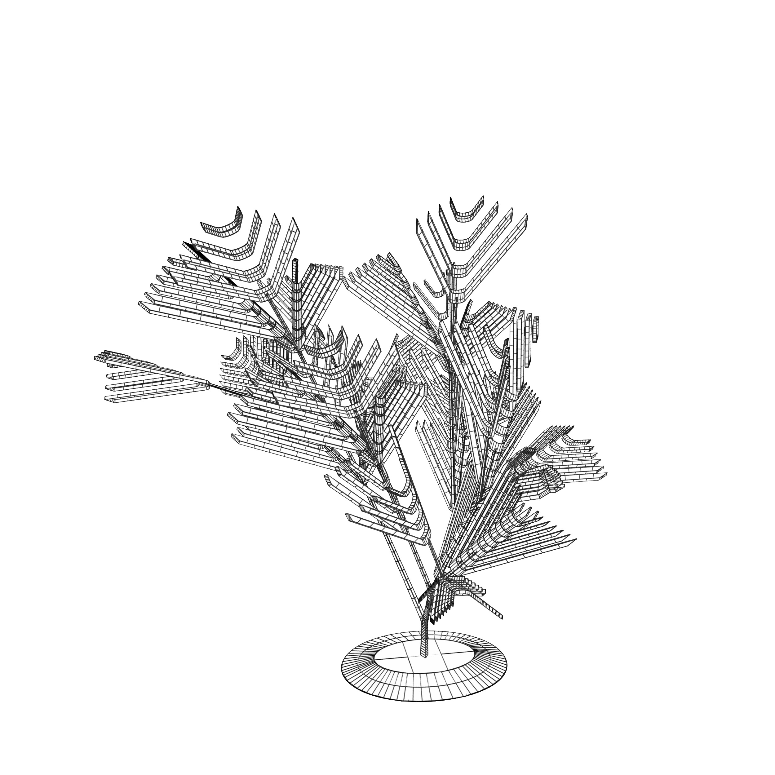 Conceptual shrub S1Cv4 Low-poly 3D model_18