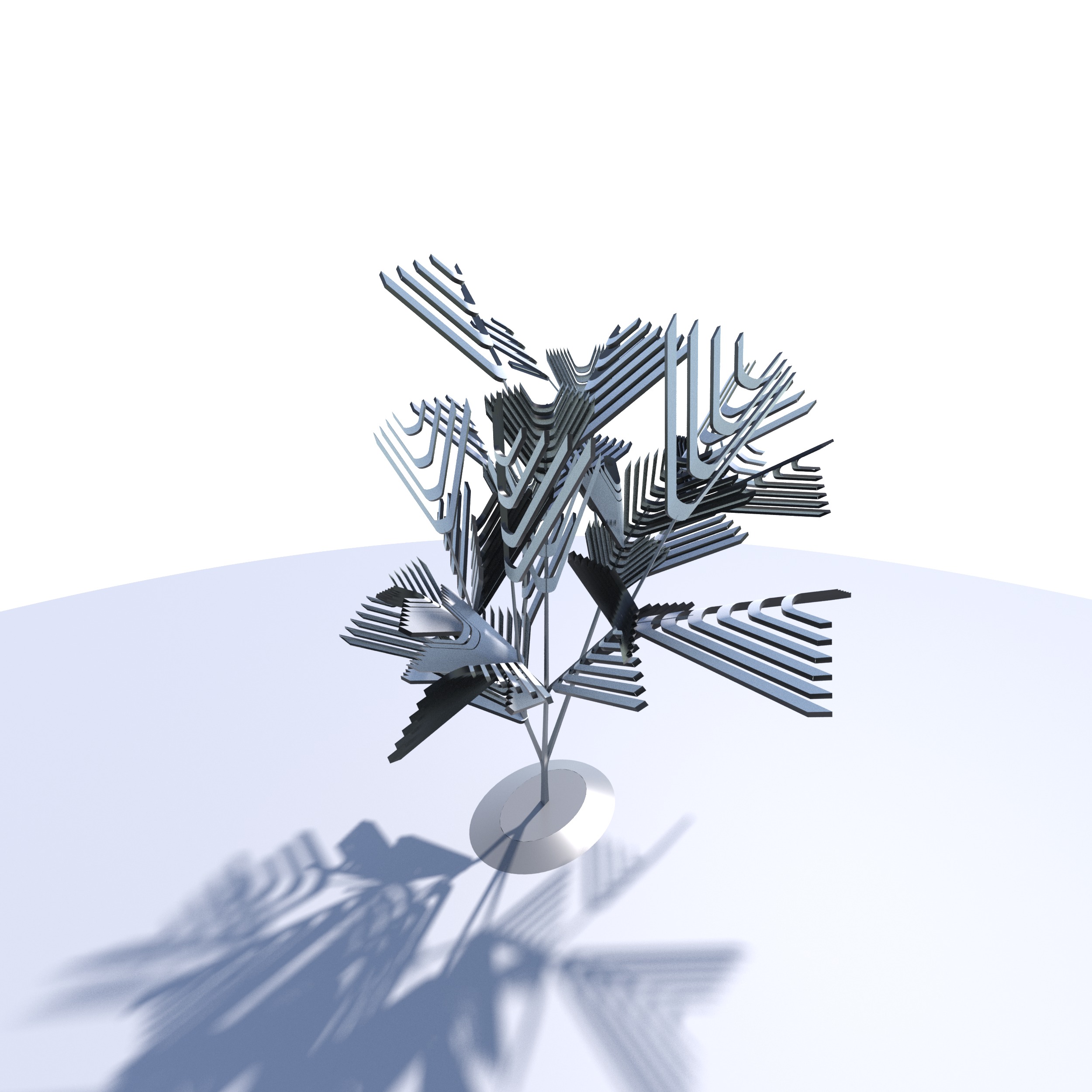 Conceptual shrub S1Cv4 Low-poly 3D model_13