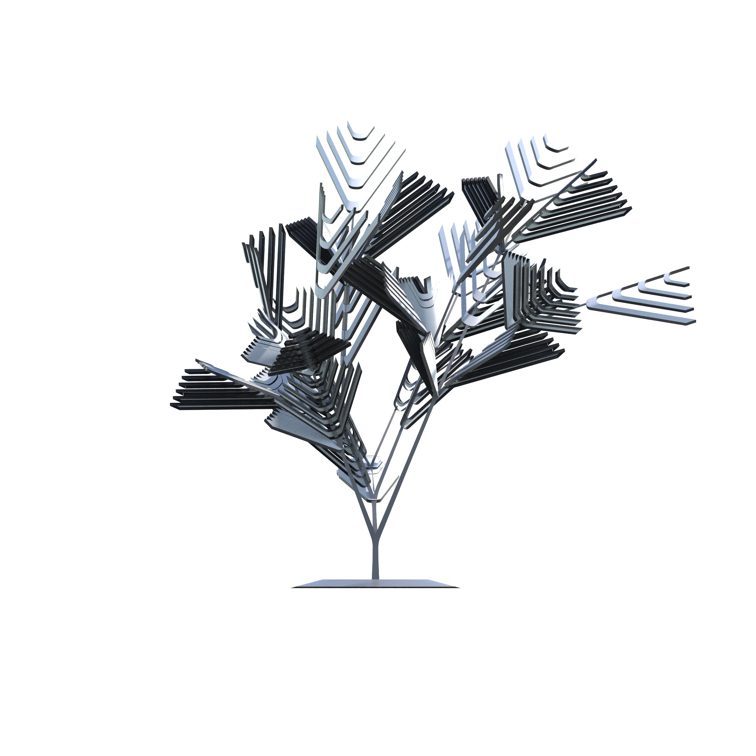Conceptual shrub S1Cv4 Low-poly 3D model_16