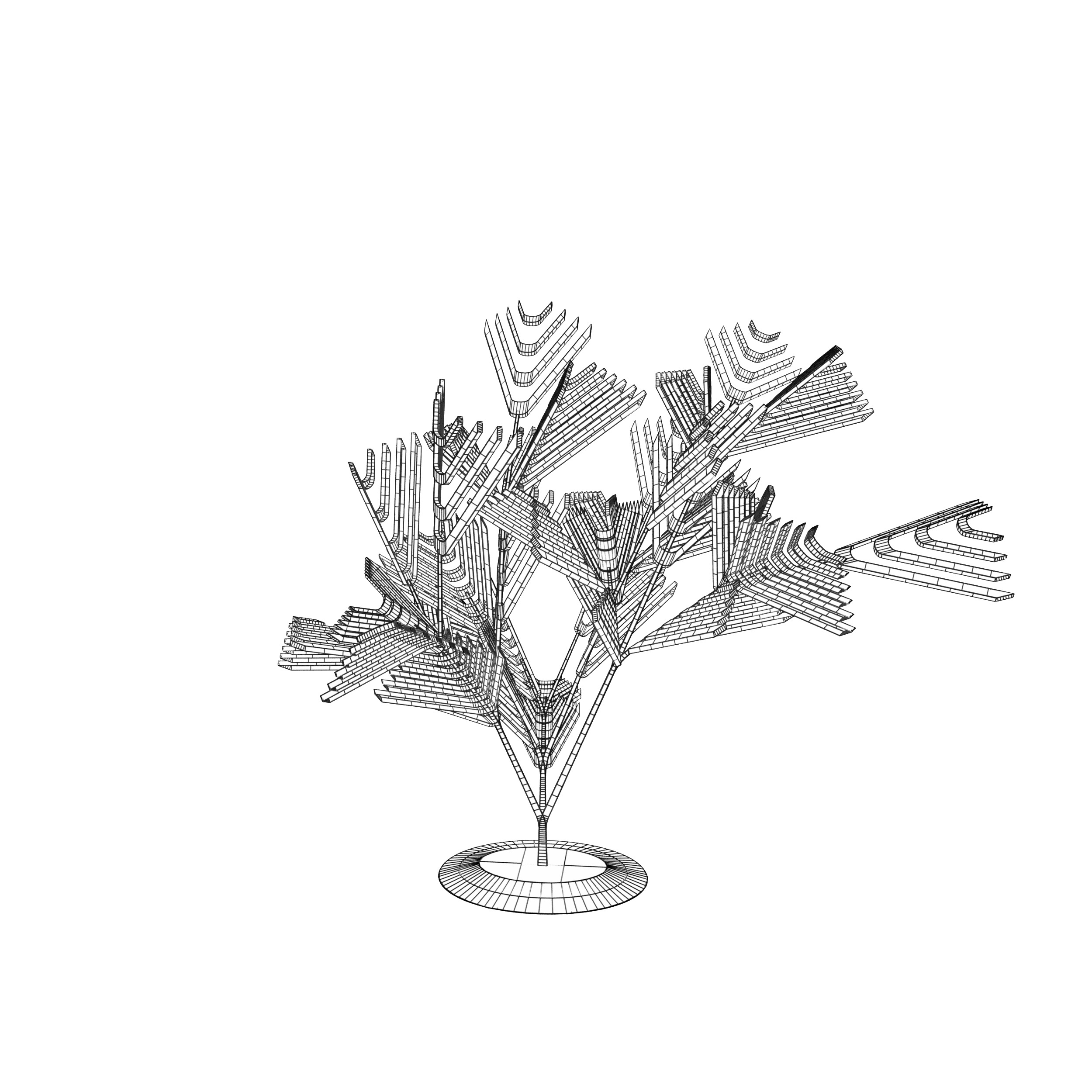 Conceptual shrub S1Cv4 Low-poly 3D model_12