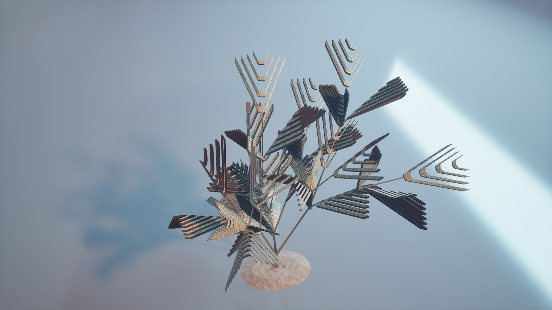 Conceptual shrub S1Cv4 Low-poly 3D model_5