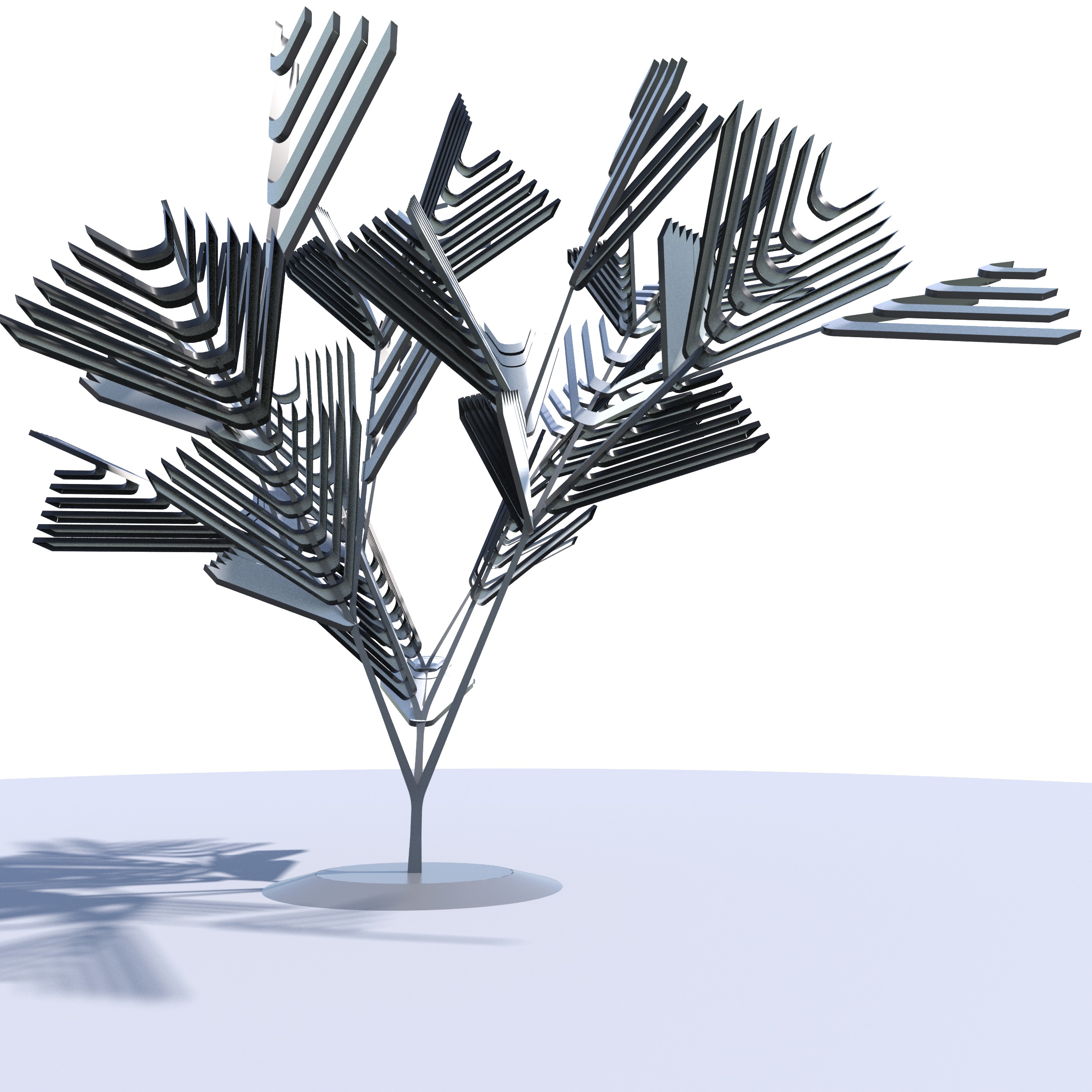 Conceptual shrub S1Cv4 Low-poly 3D model_9